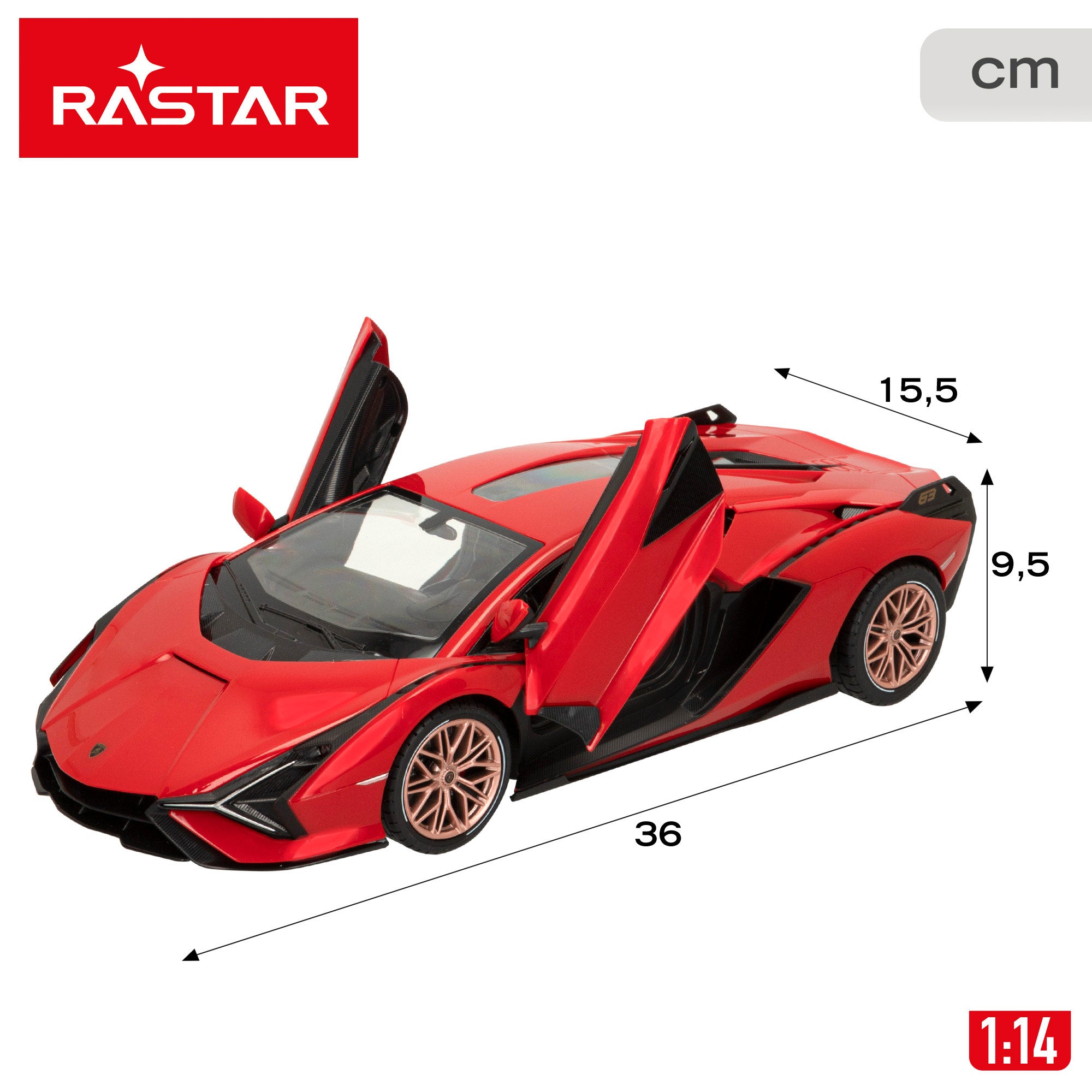 Carro telecomandado RASTAR Lamborghini Sián FKP 37 com luzes 1:14