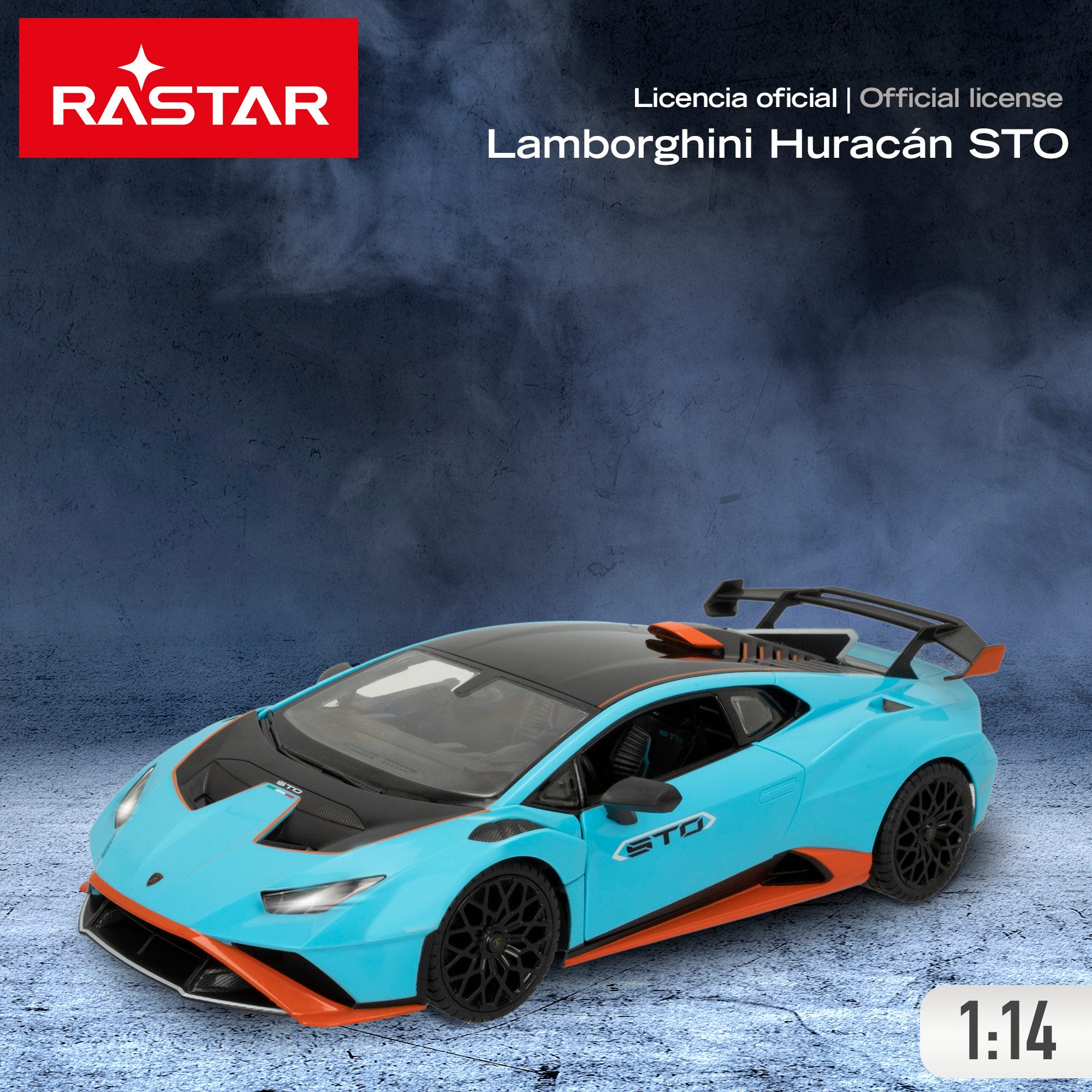 Carro telecomandado RASTAR Lamborghini Huracán STO com luzes 1:14