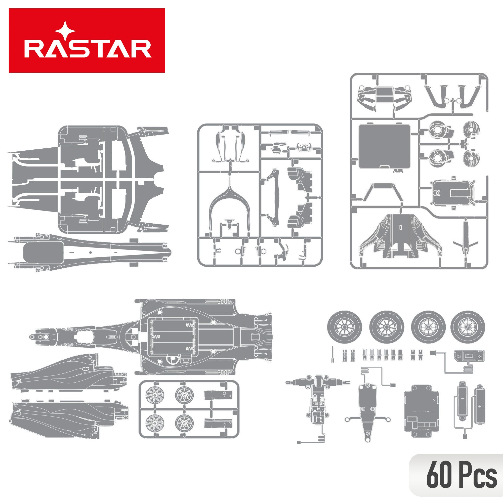 RASTAR RC car para montar F1 2021 Ferrari SF1000 1:16