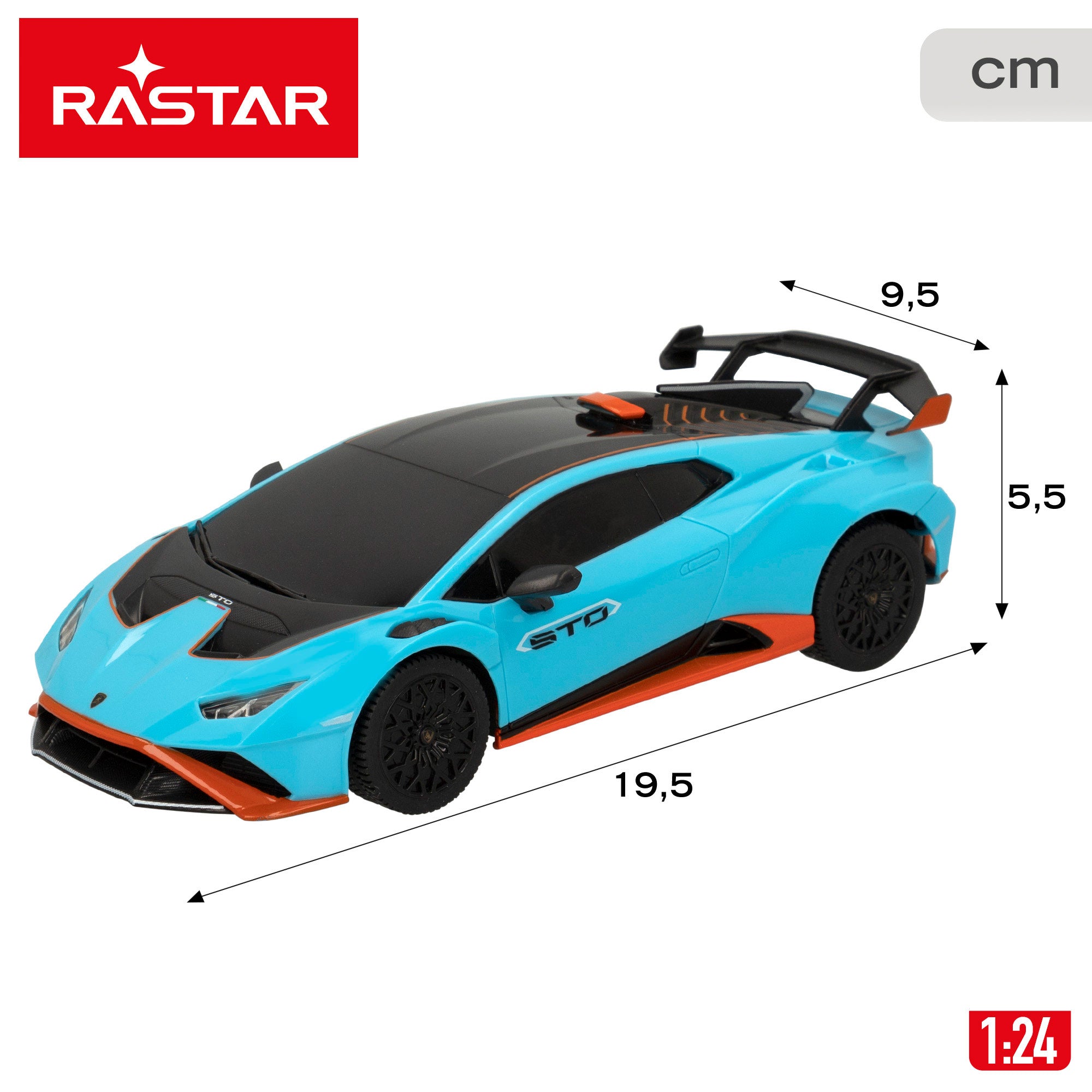 Carro telecomandado RASTAR Lamborghini Huracán STO 1:24