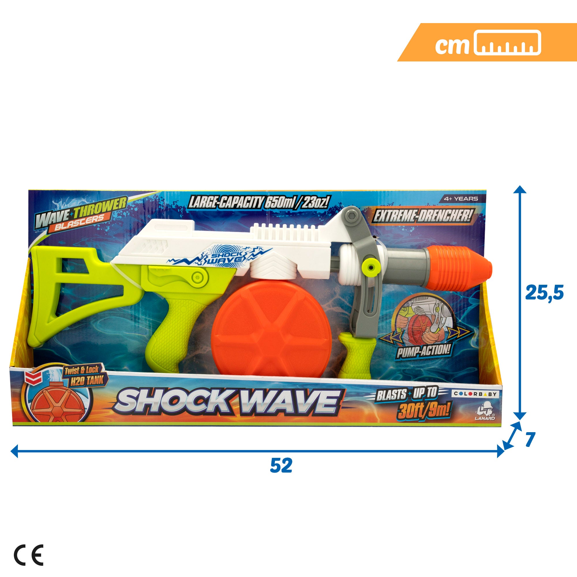 Pistola de água Wave Thrower com reservatório amovível