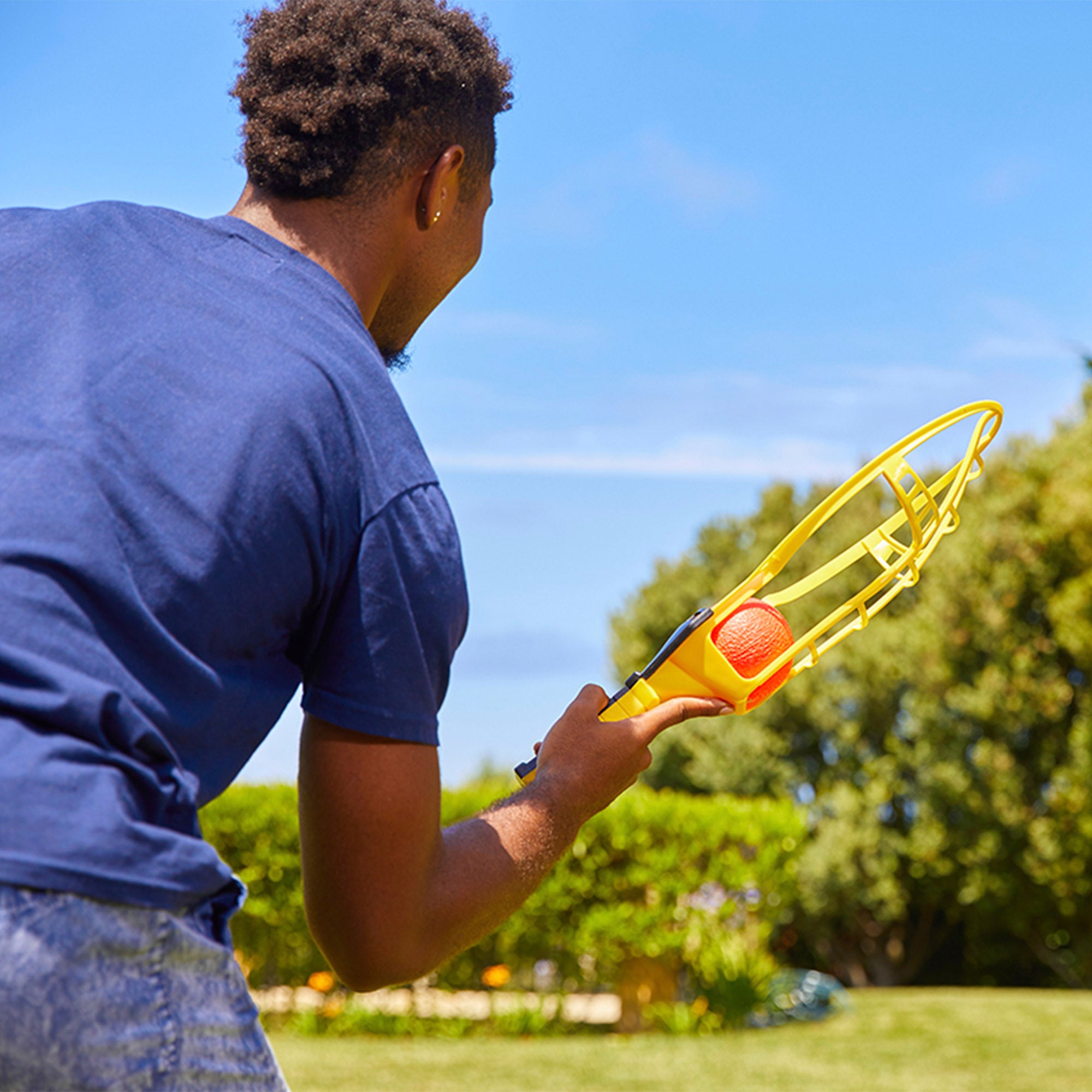 Conjunto de raquetes Wham-O Trac-Ball de tamanho grande para criança, com 2 bolas.