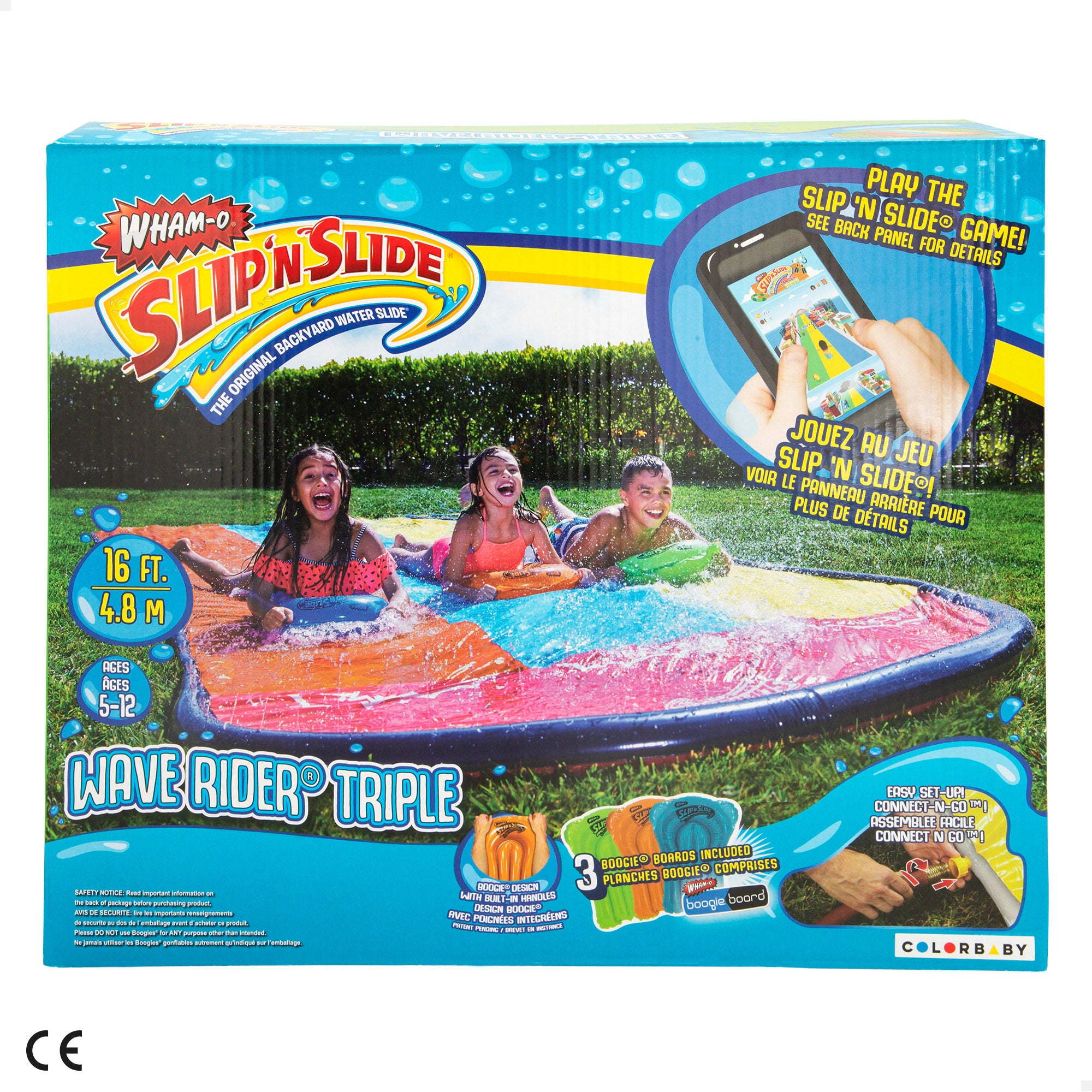 Pista de Toboágua Slip 'N Slide 4.8 mc/3 pranchas de surf