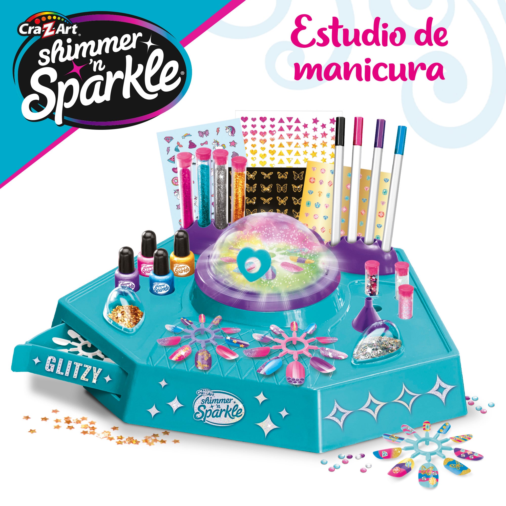 Estúdio de Unhas Shimmer 'n Sparkle Light Dome