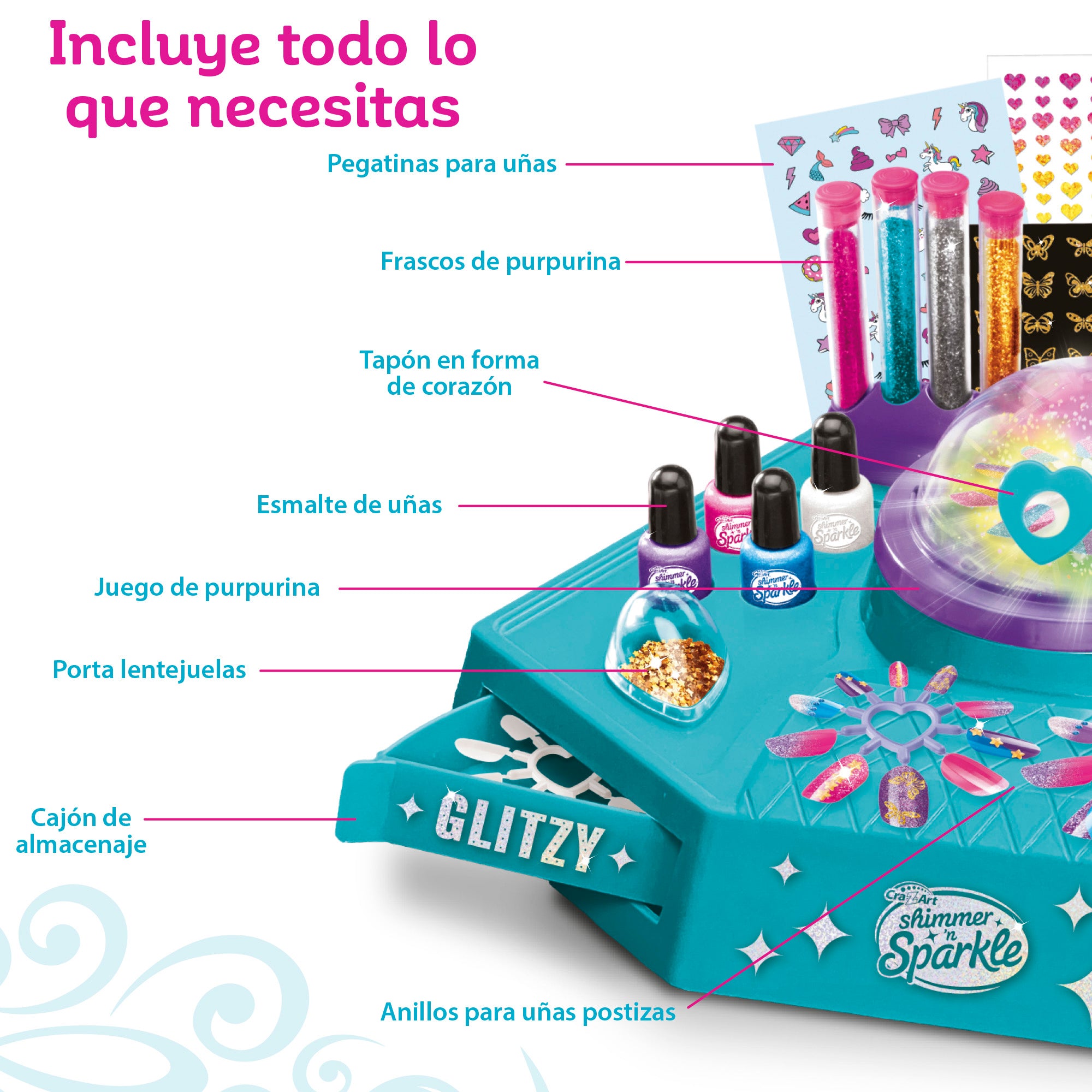 Estúdio de Unhas Shimmer 'n Sparkle Light Dome