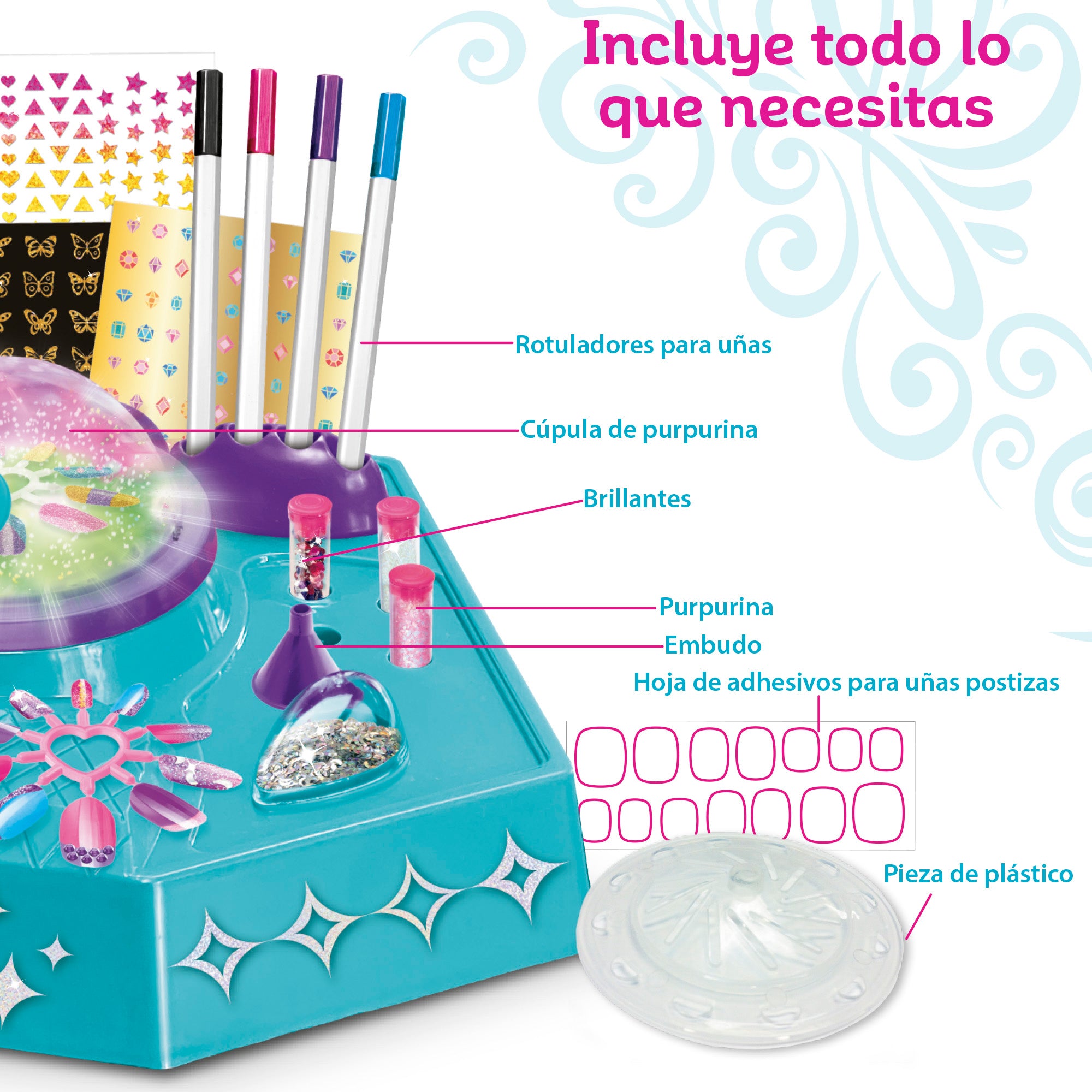 Estúdio de Unhas Shimmer 'n Sparkle Light Dome