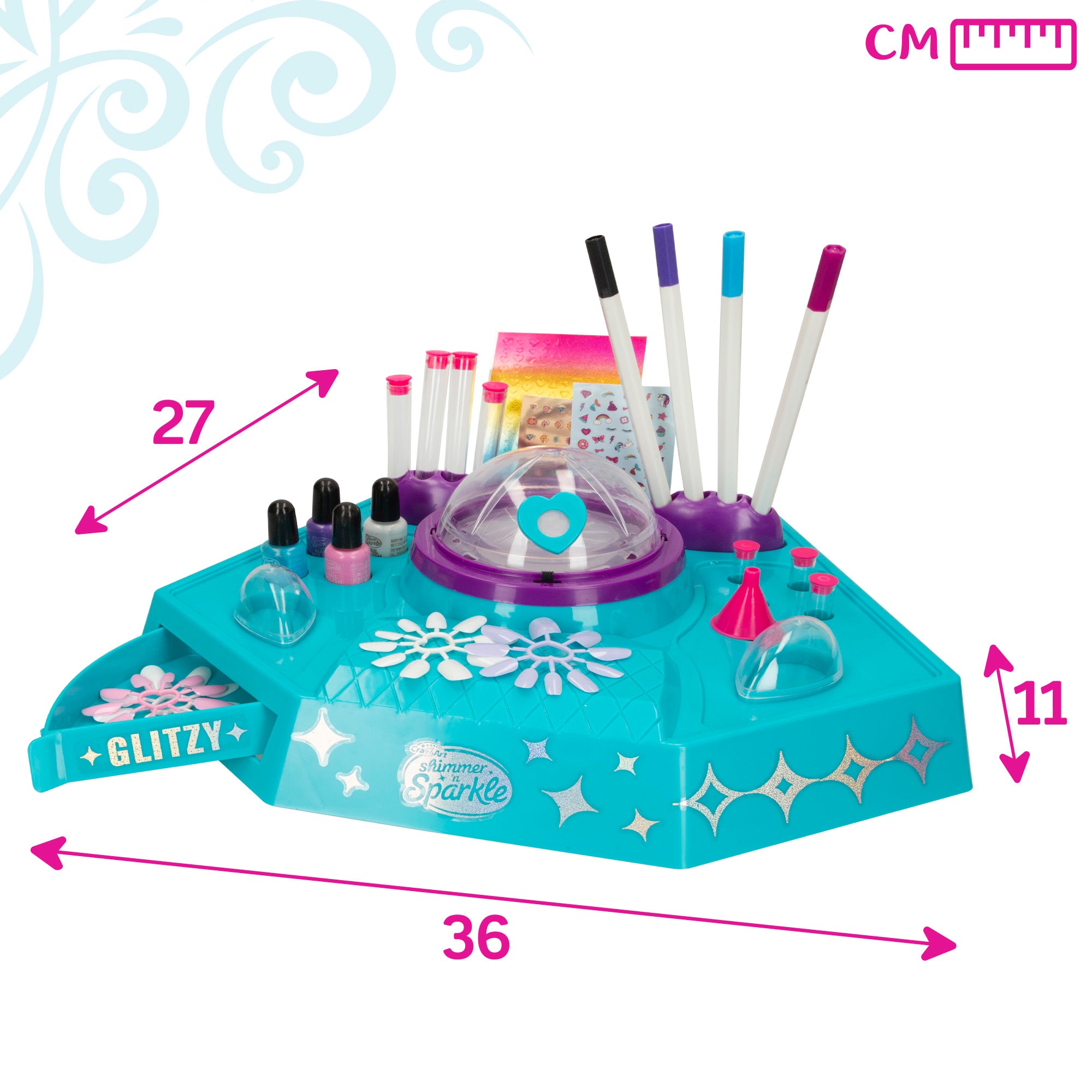 Estúdio de Unhas Shimmer 'n Sparkle Light Dome