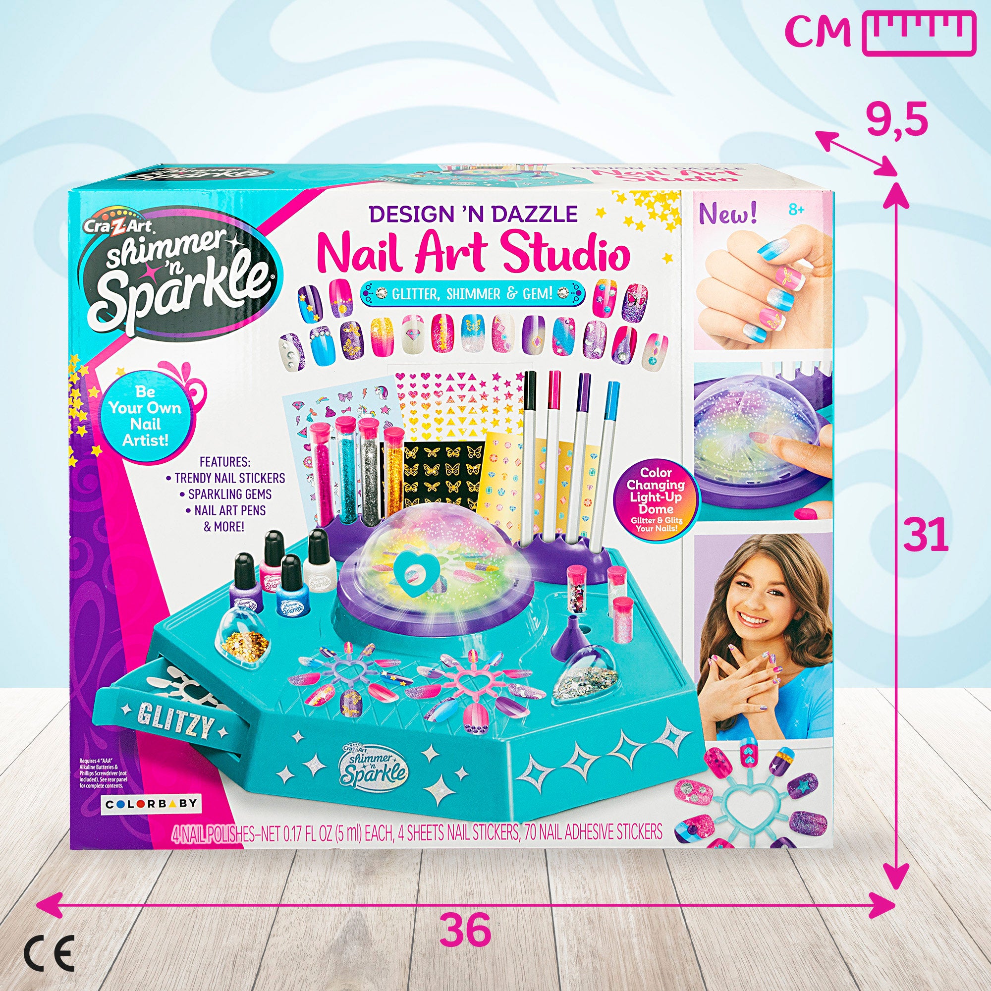 Estúdio de Unhas Shimmer 'n Sparkle Light Dome