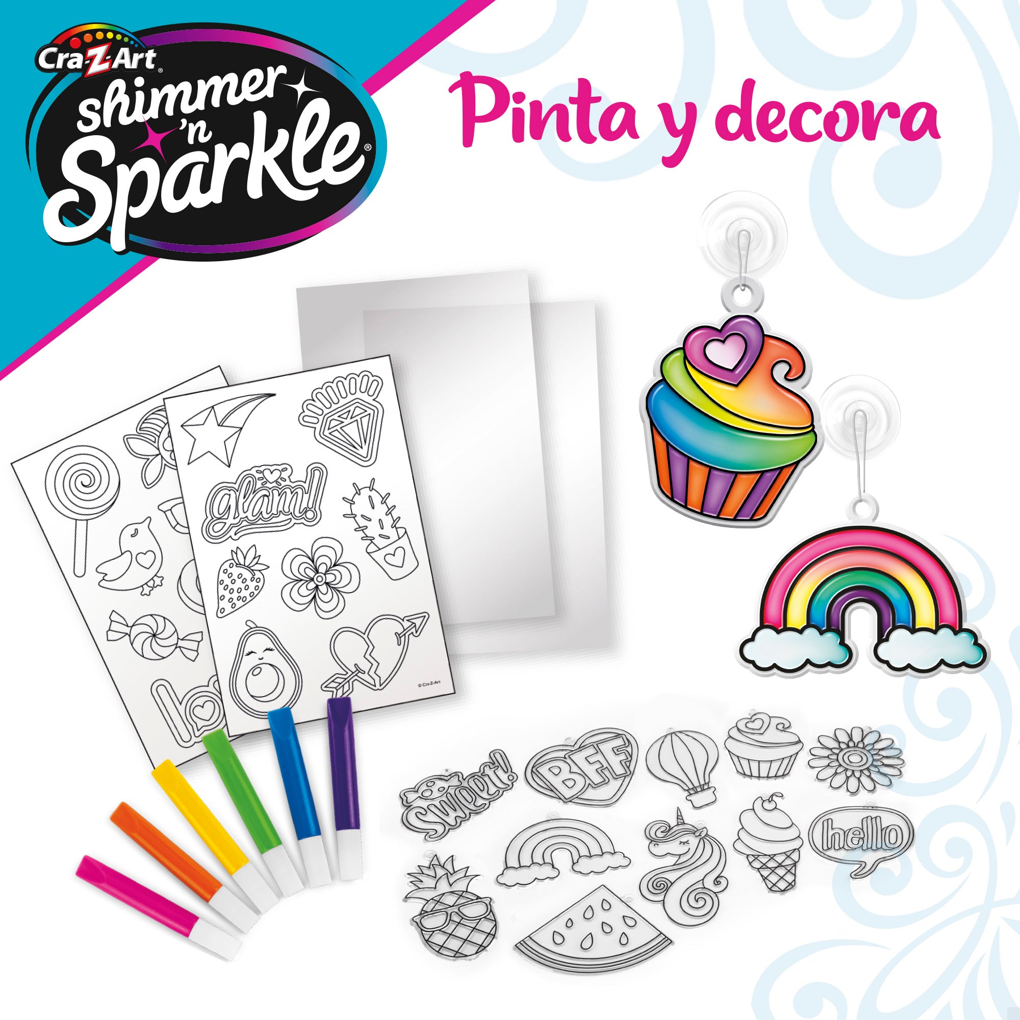 Autocolantes para janelas e enfeites para janelas Shimmer 'n Sparkle que mudam de cor