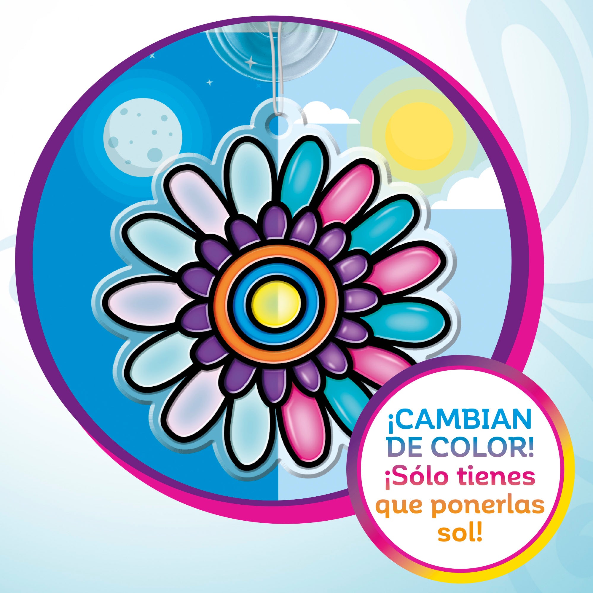 Autocolantes para janelas e enfeites para janelas Shimmer 'n Sparkle que mudam de cor