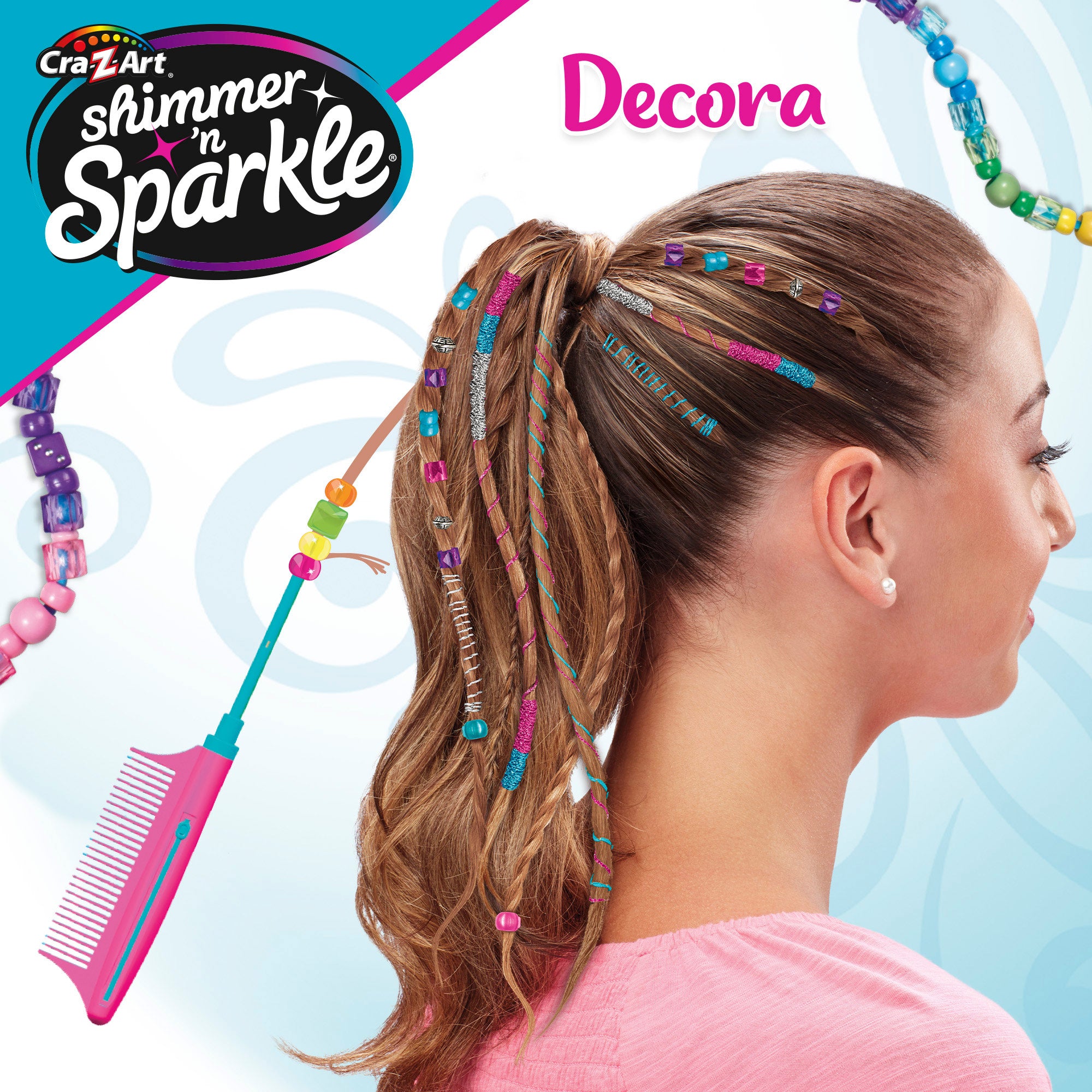 Conjunto de cabeleireiro infantil 3 em 1 Shimmer 'n Sparkle