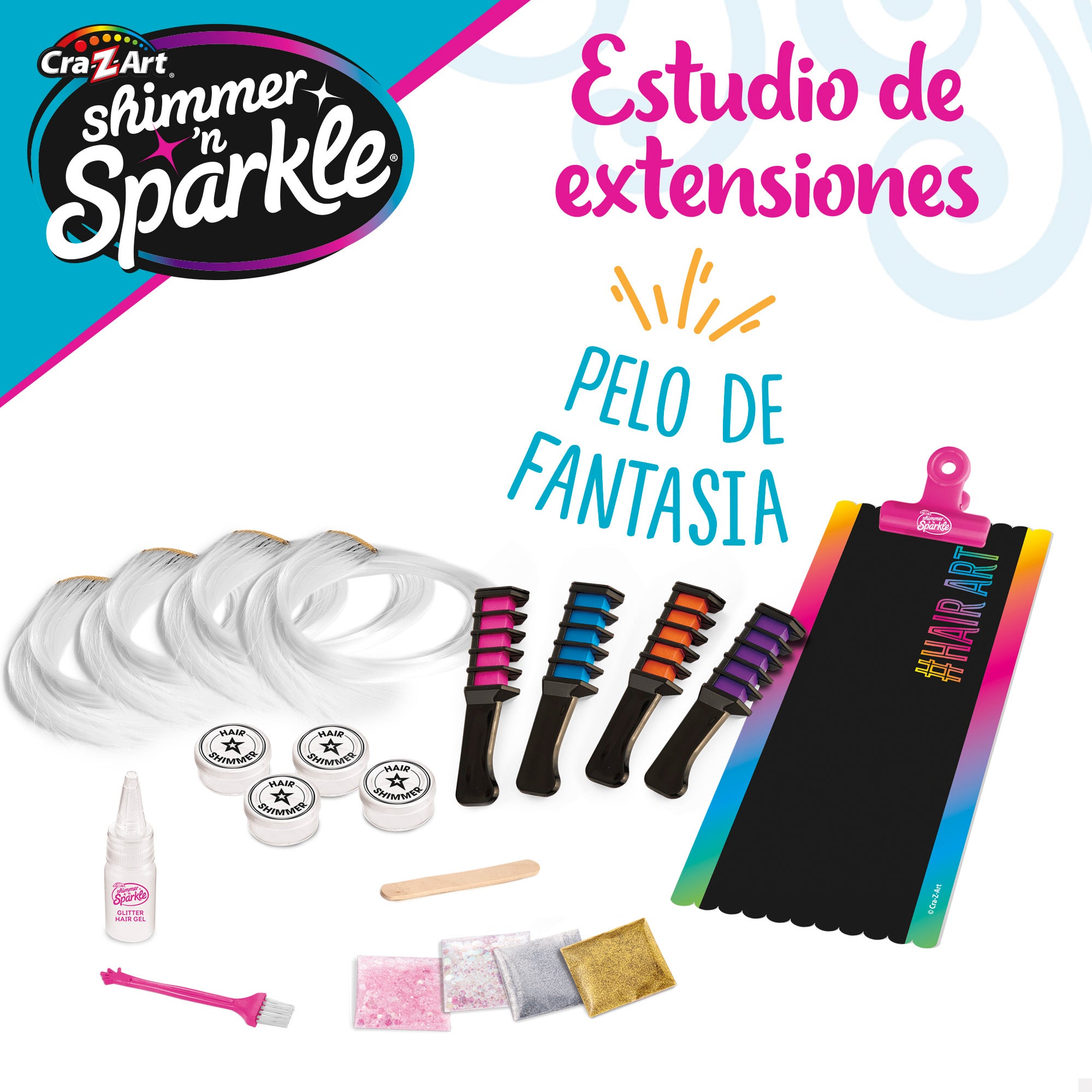 Conjunto de extensões coloridas Shimmer 'n Sparkle