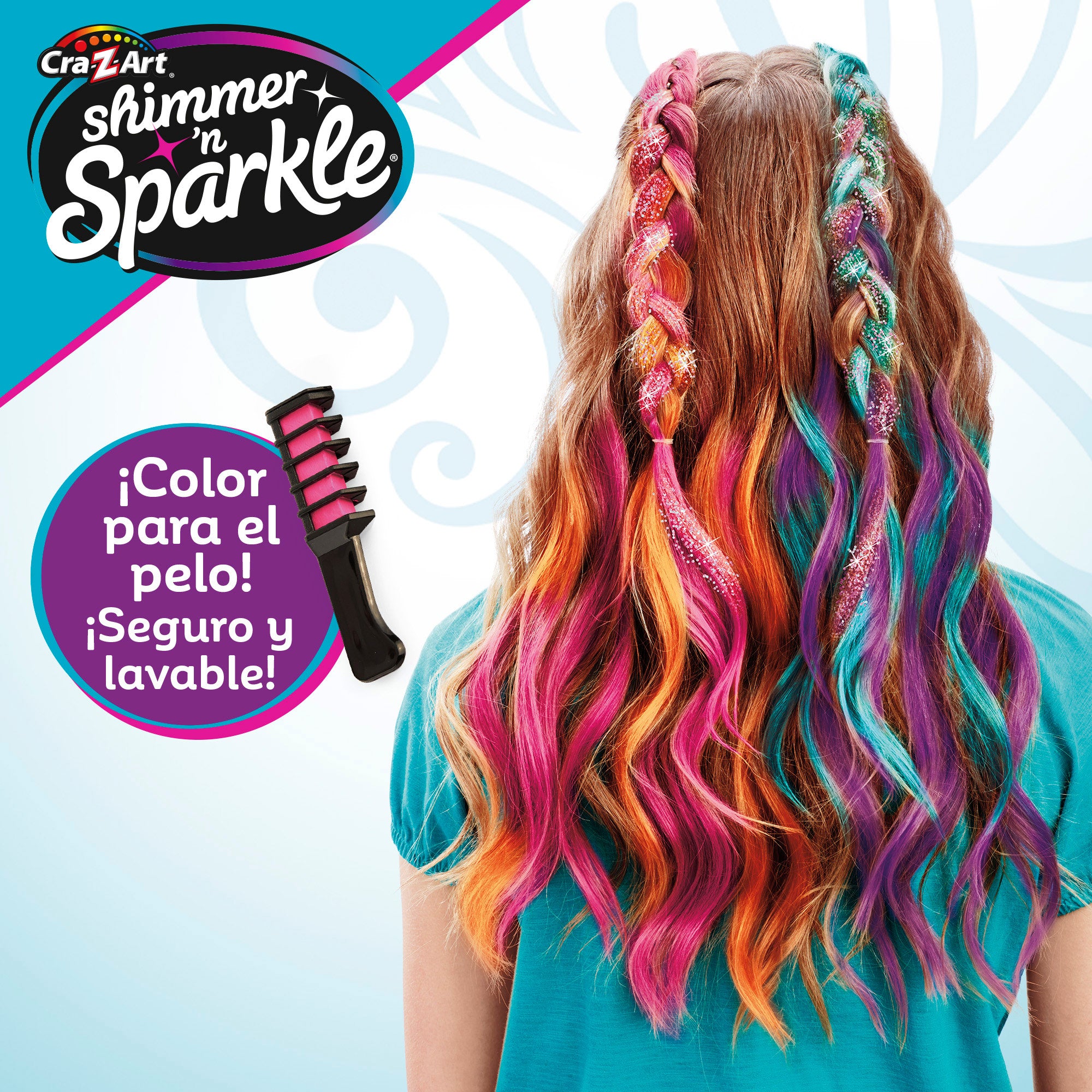 Conjunto de extensões coloridas Shimmer 'n Sparkle