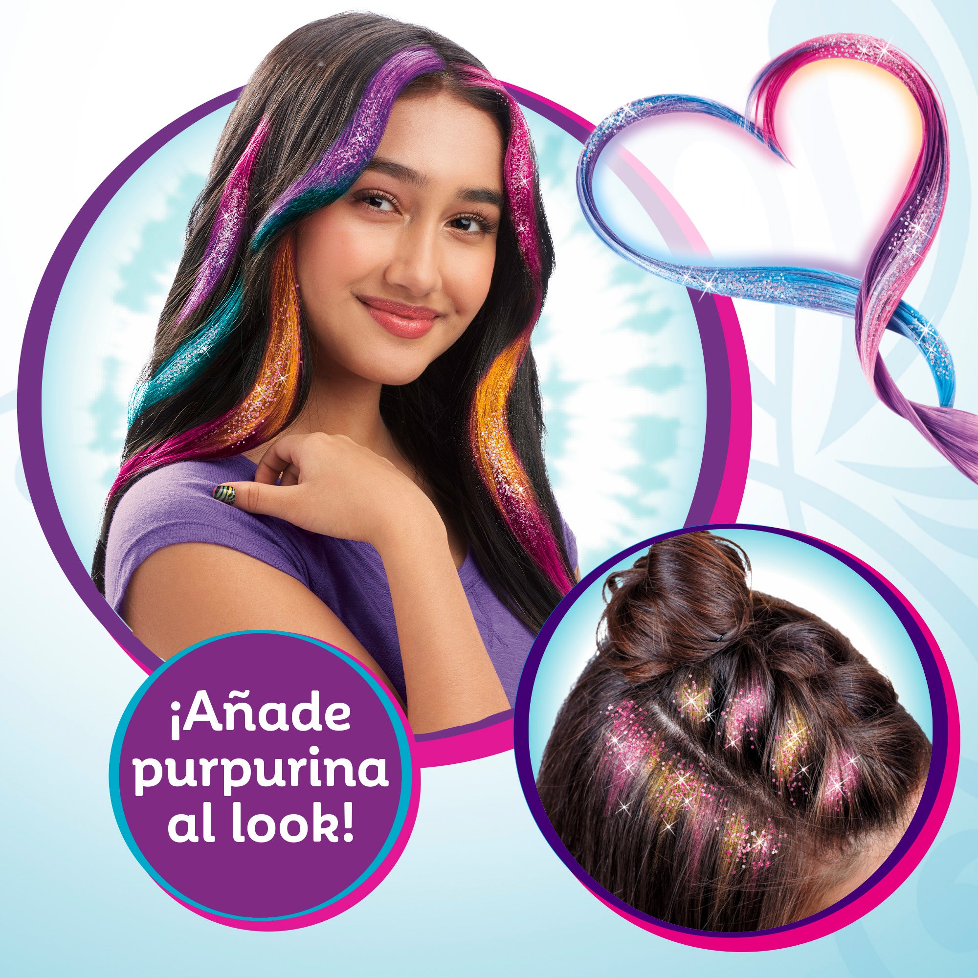 Conjunto de extensões coloridas Shimmer 'n Sparkle