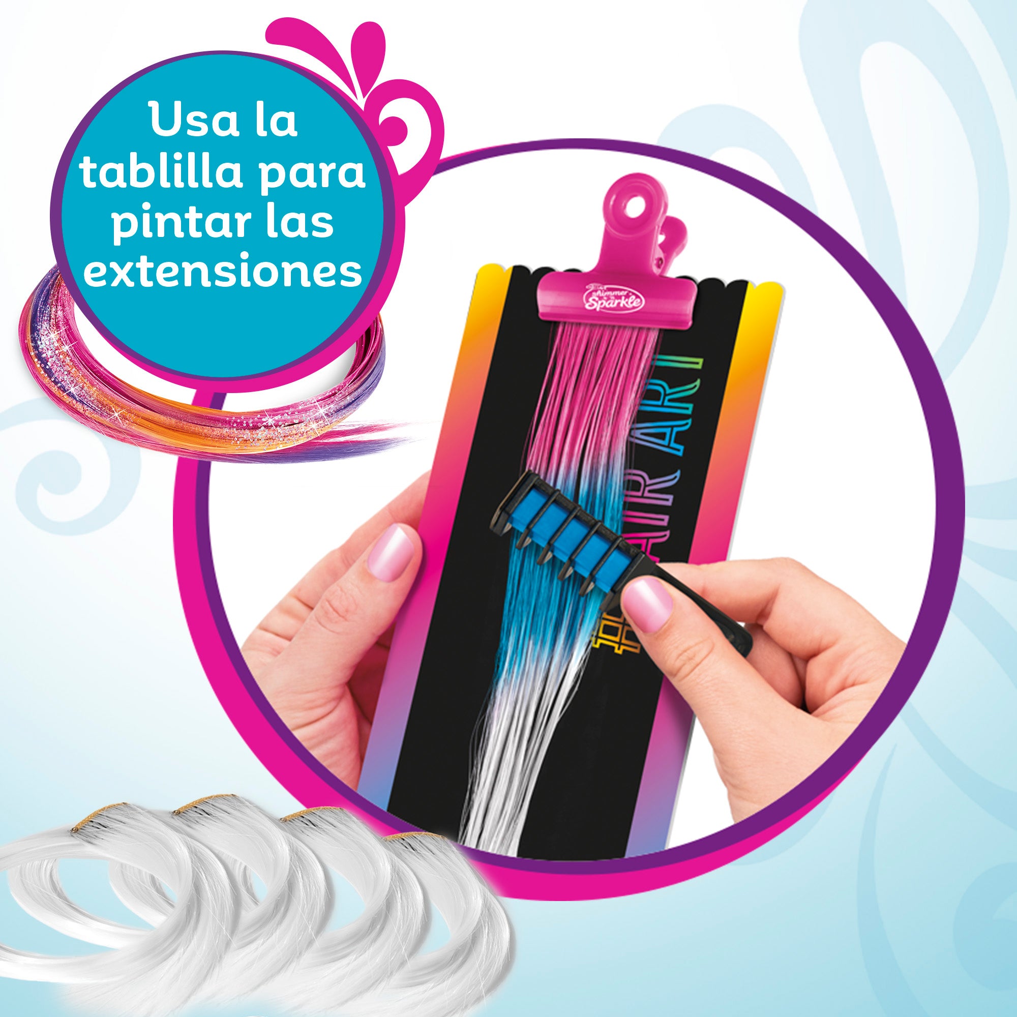 Conjunto de extensões coloridas Shimmer 'n Sparkle