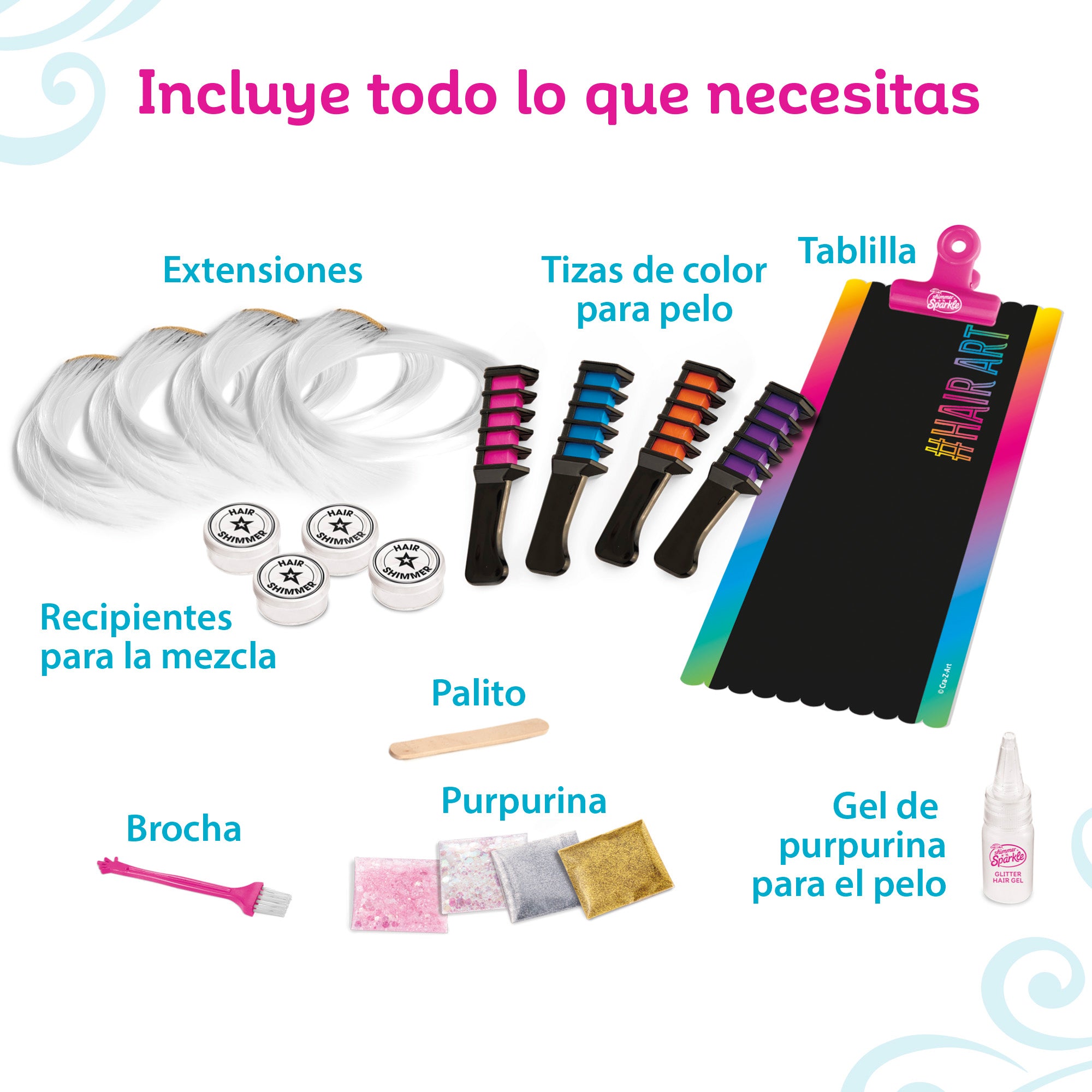 Conjunto de extensões coloridas Shimmer 'n Sparkle