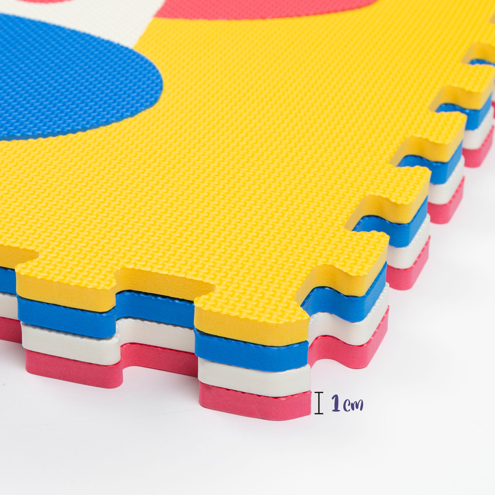 Tapete de puzzle com animais bebés, 4 peças, espuma de borracha, C'Baby