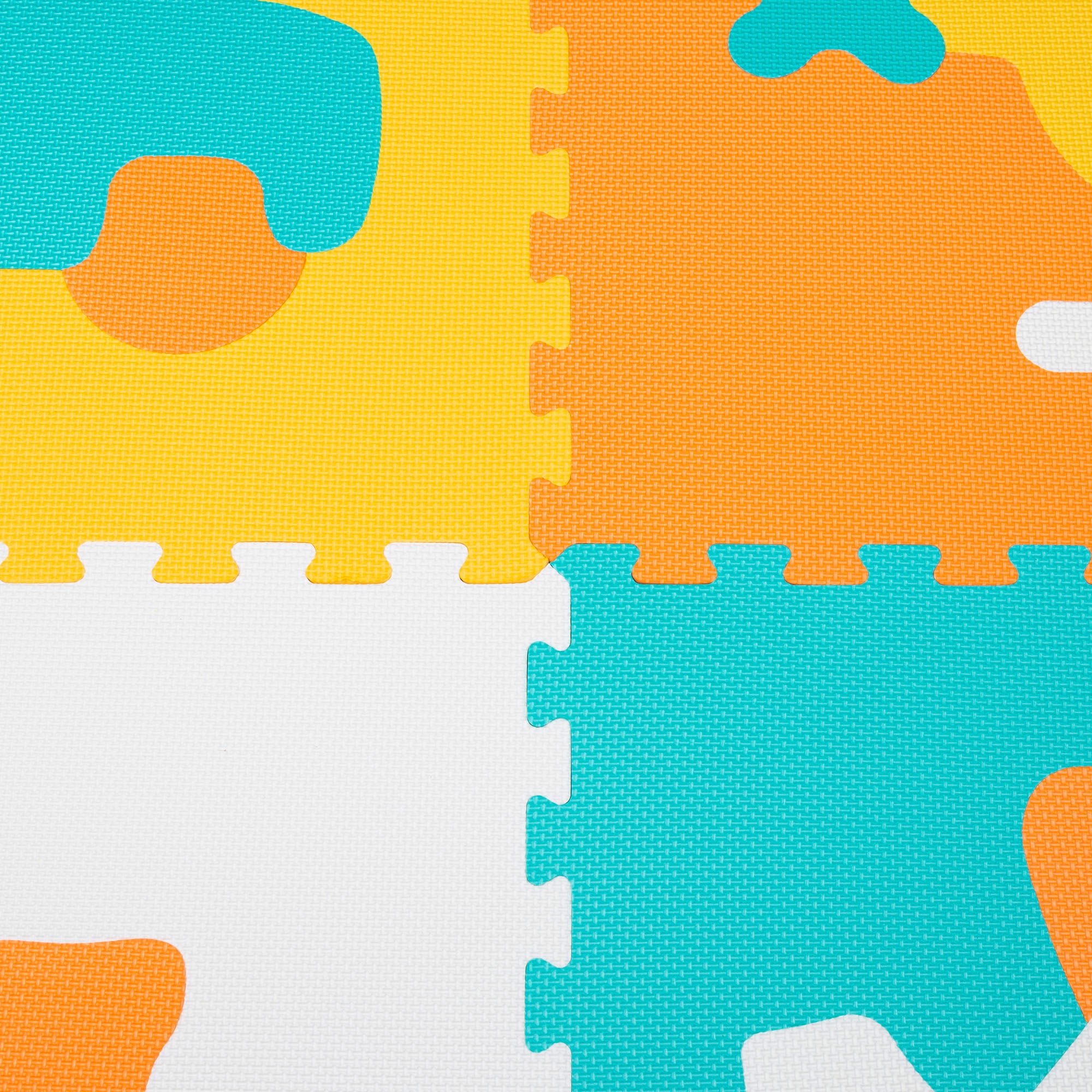 Tapete puzzle para carrinho de bebé, 4 peças, espuma de borracha, C'Baby