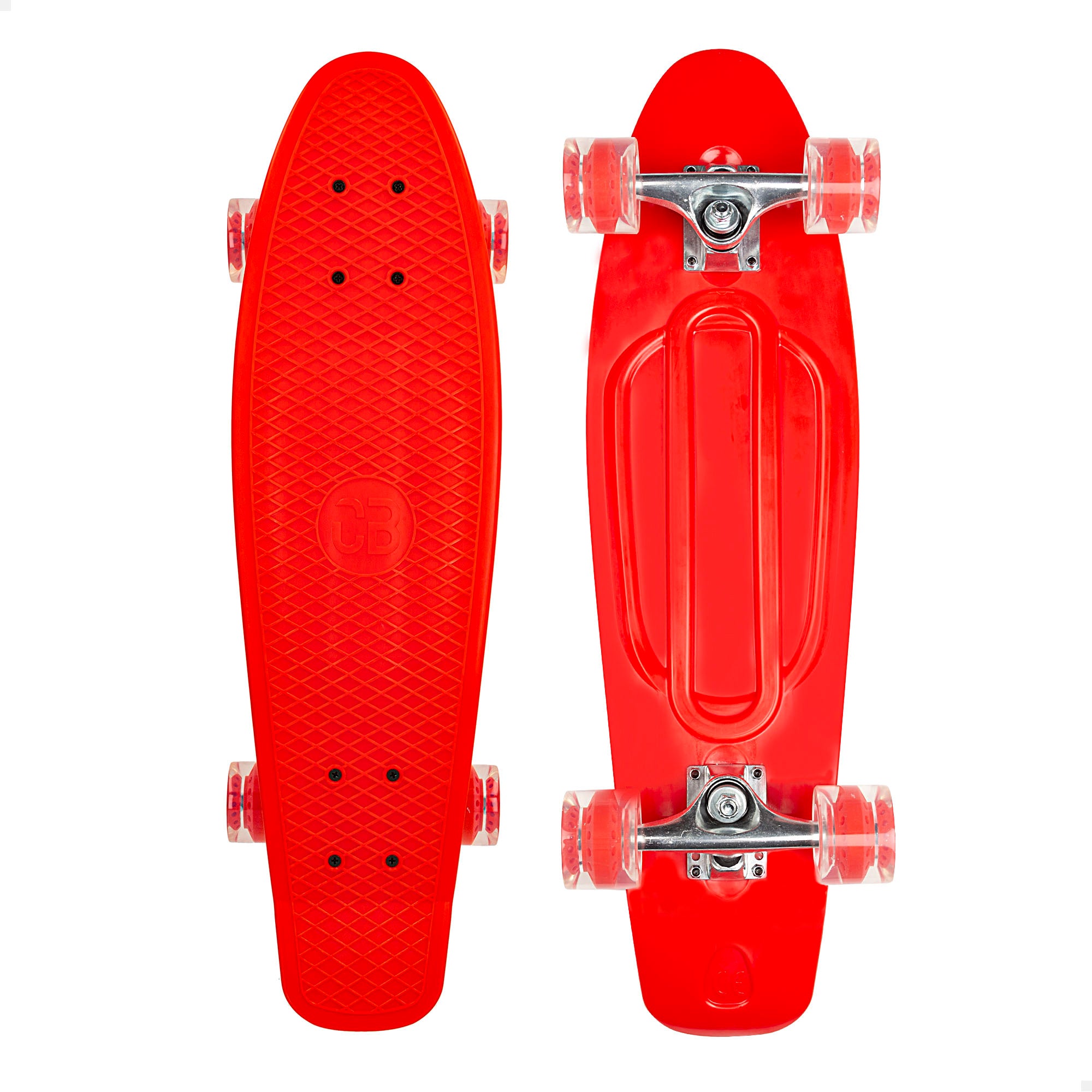 Skate infantil CB Riders com 4 rodas, vermelho, 68 cm