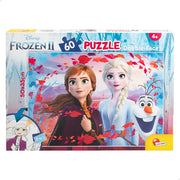 Puzzle Disney Frozen de dupla face para colorir, 60 peças.