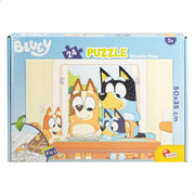 Puzzle Bluey de dupla face para colorir, 24 peças grandes