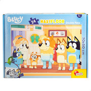 Puzzle Bluey de dupla face para colorir, 24 peças, tamanho XL