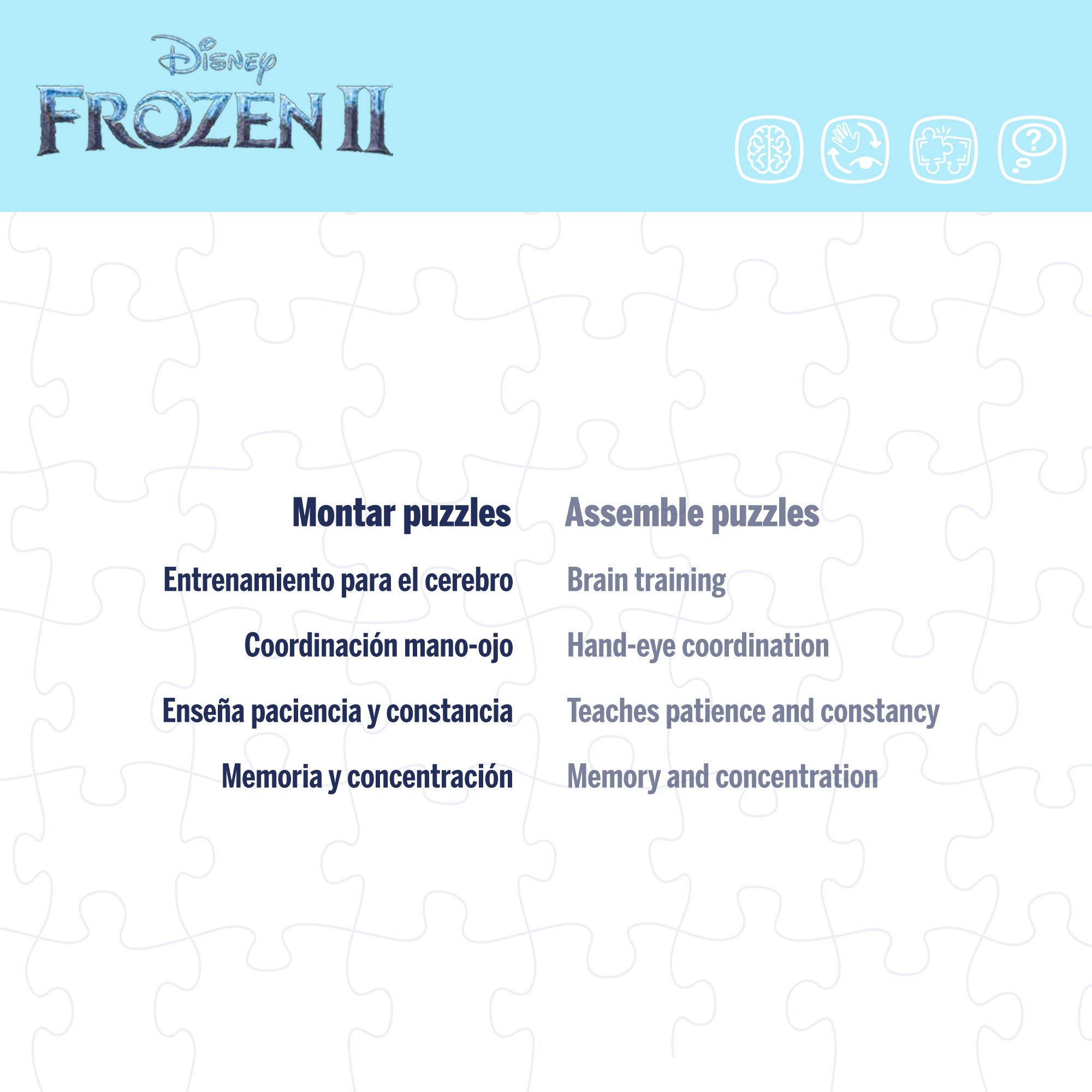 Conjunto de 4 puzzles para colorir de dupla face da Disney Frozen, 48 peças.