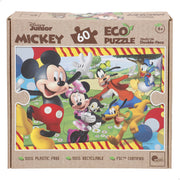 Puzzle ecológico de dupla face do Mickey Mouse da Disney para colorir, 60 peças grandes.