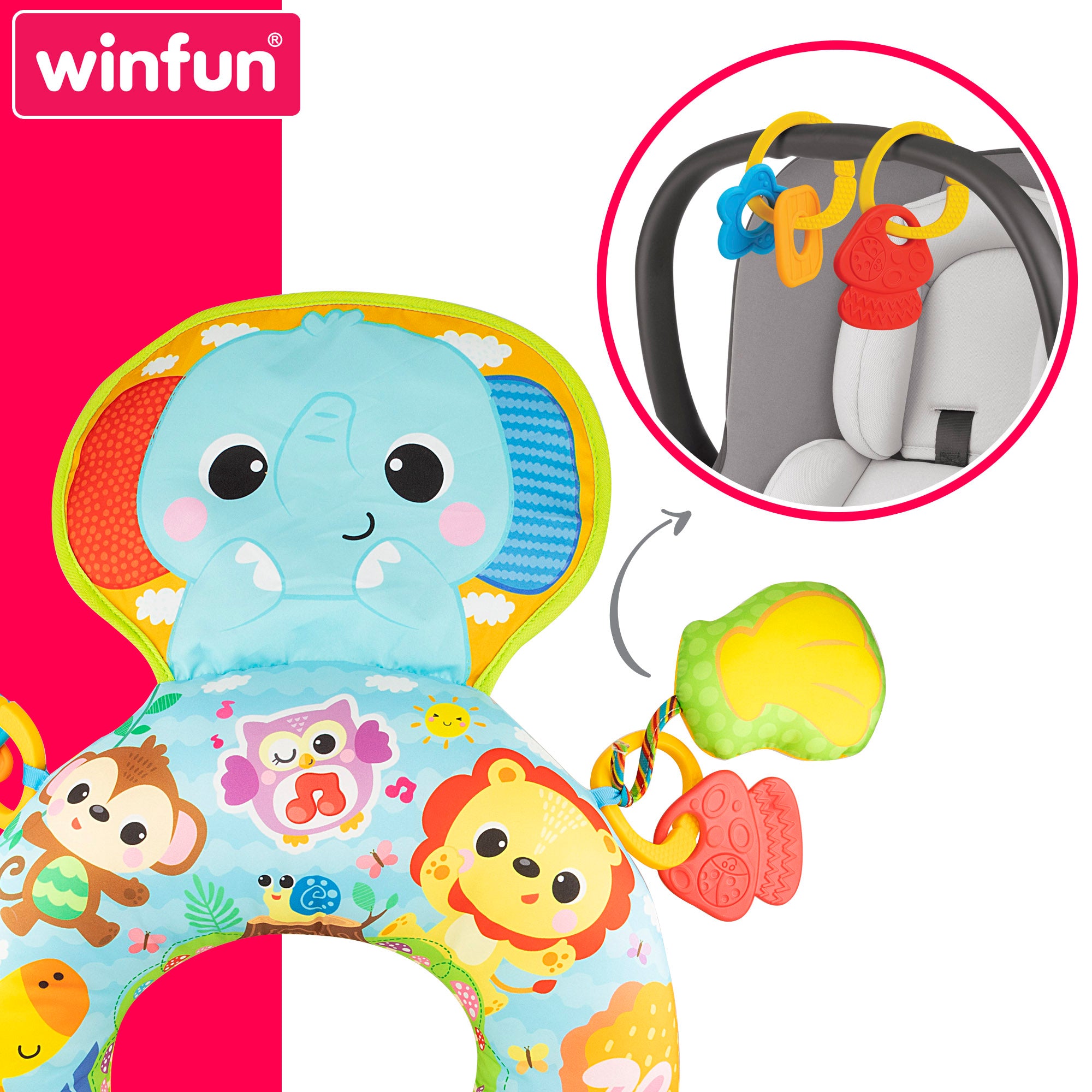 Almofada para Bebé com Animais da Selva da Winfun