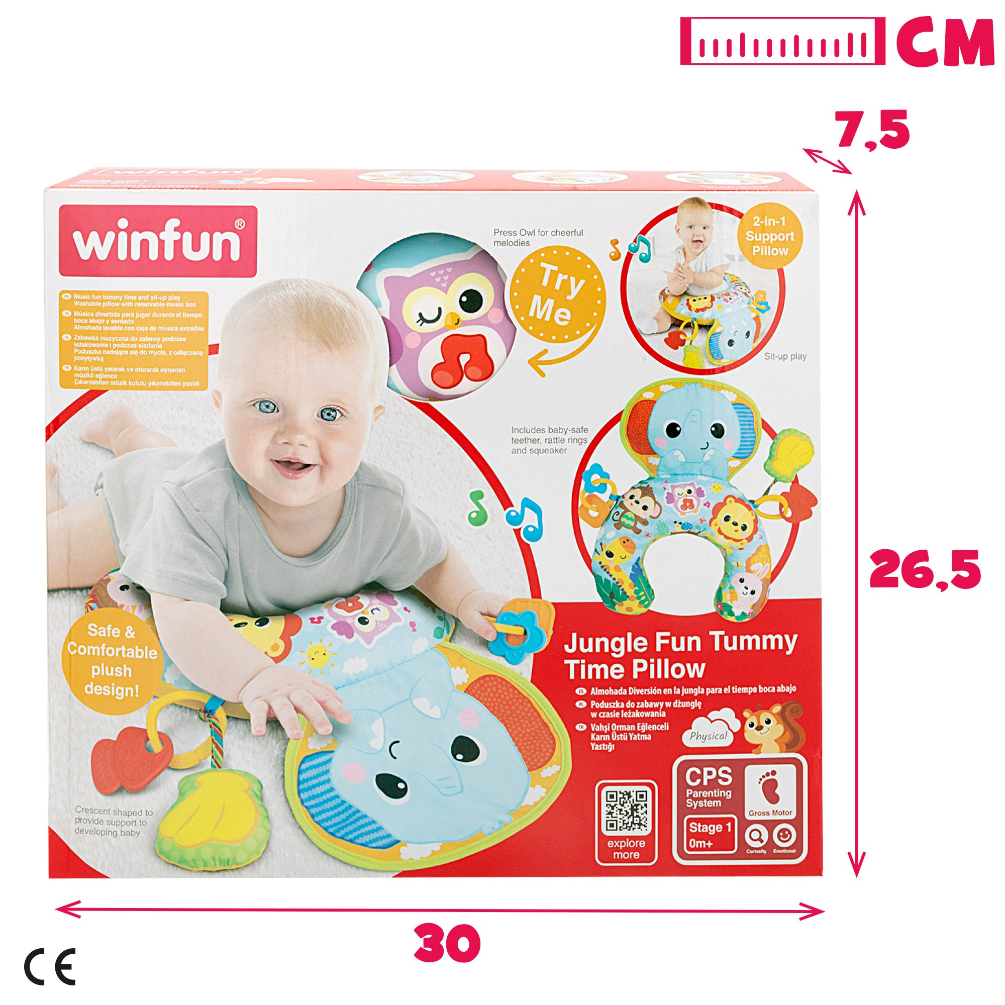 Almofada para Bebé com Animais da Selva da Winfun