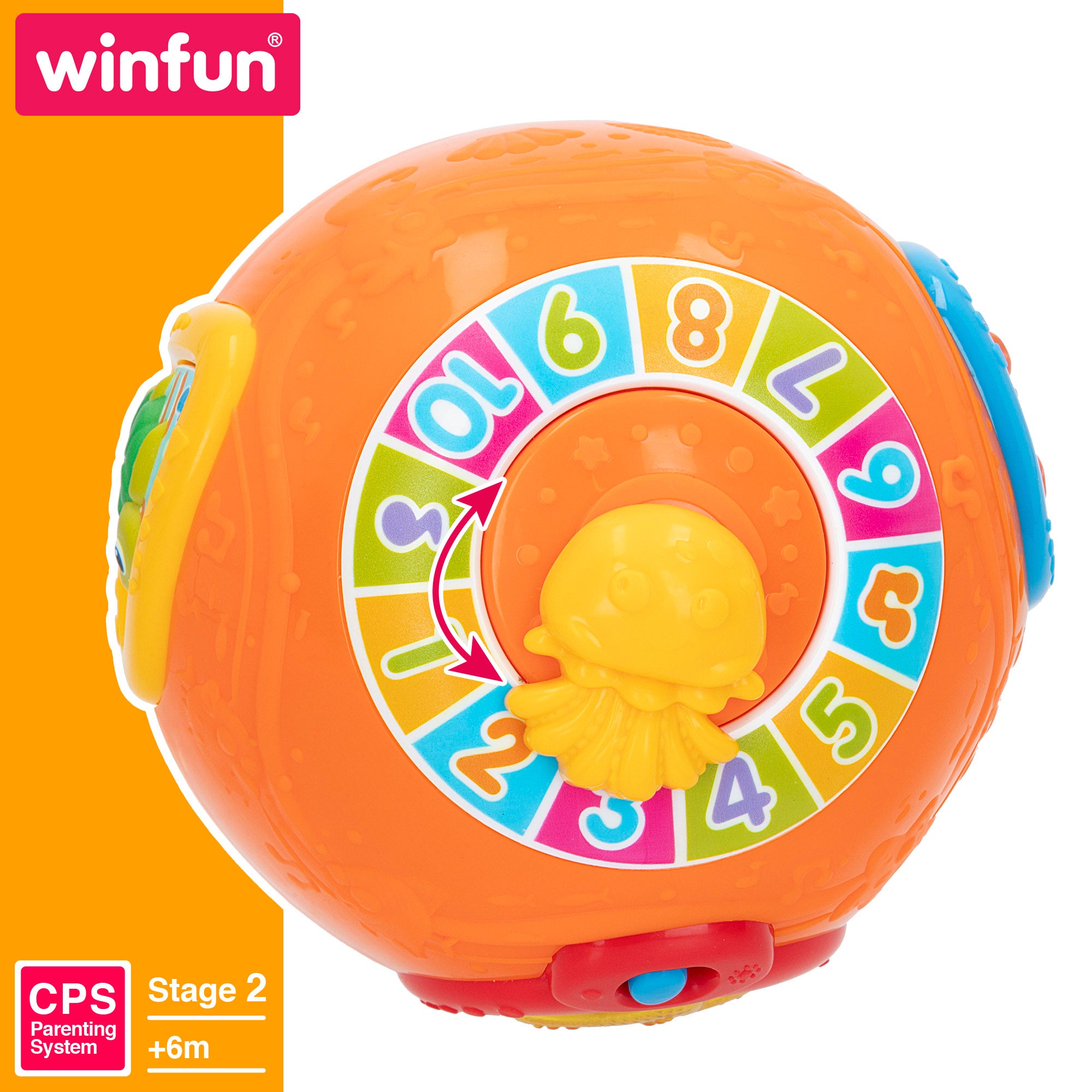 Bola interativa Winfun para bebés com sons e melodias