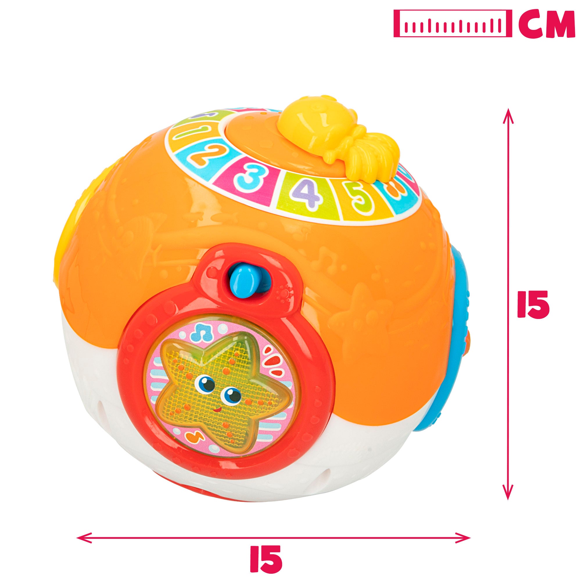 Bola interativa Winfun para bebés com sons e melodias
