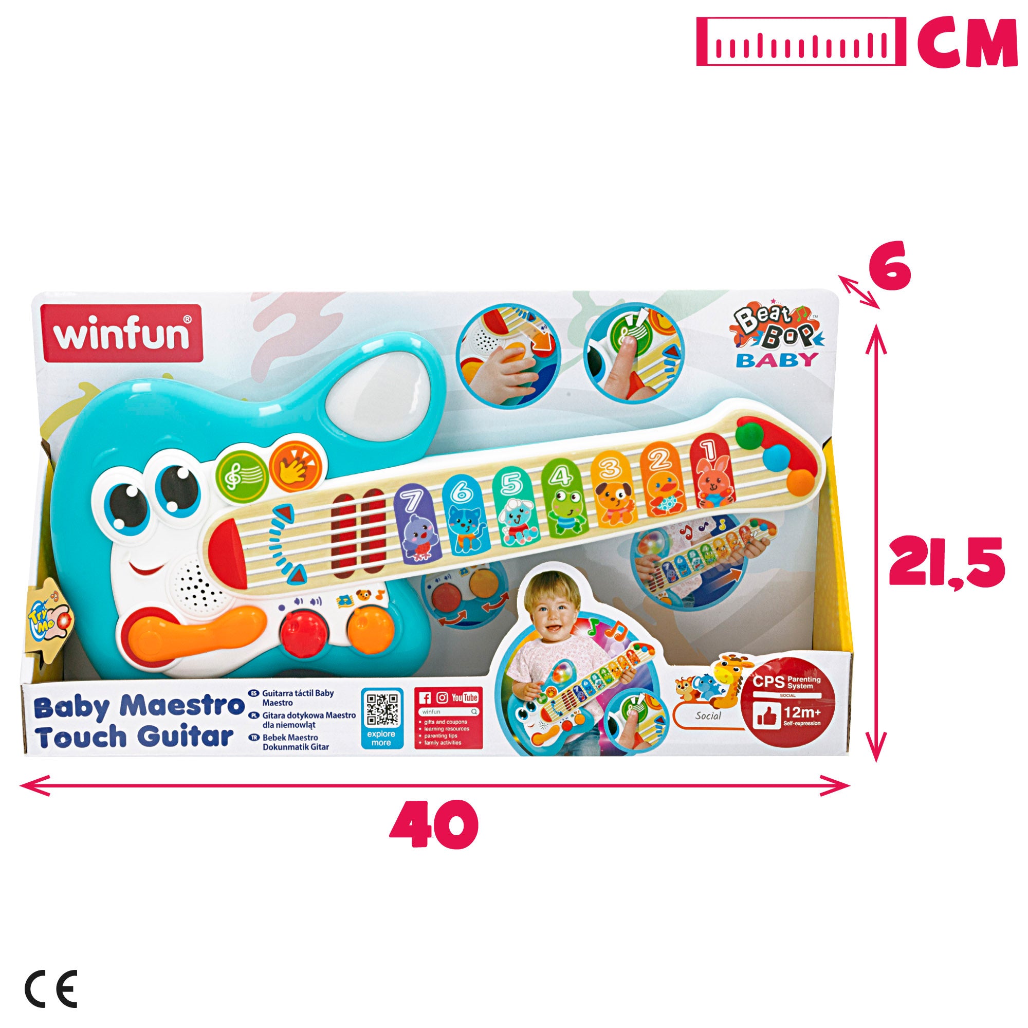 Guitarra de toque Winfun Baby com luz, som e melodias