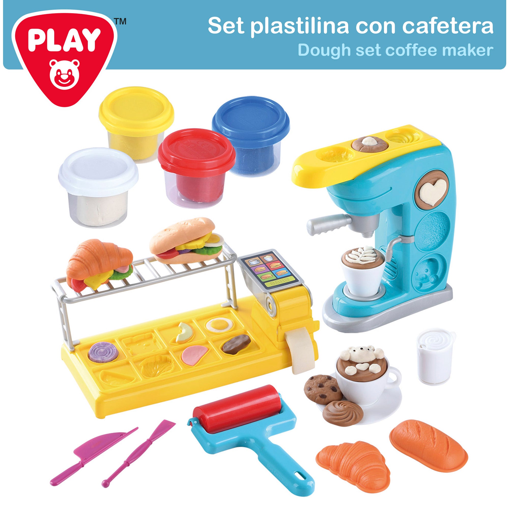 Conjunto Play-Doh com Cafeteira, Moldes e Acessórios