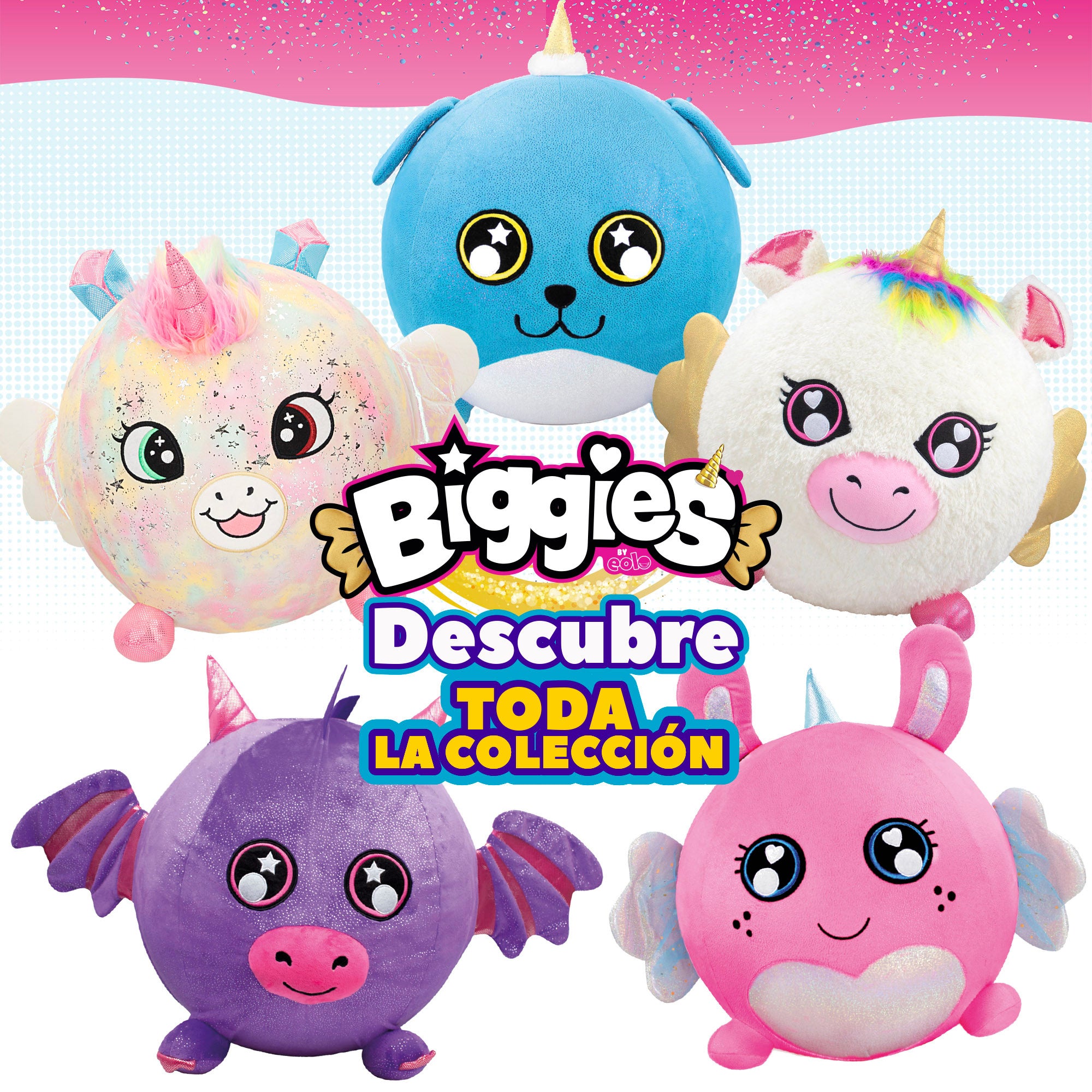 Unicórnio de peluche insuflável Biggies XXL Fantasia