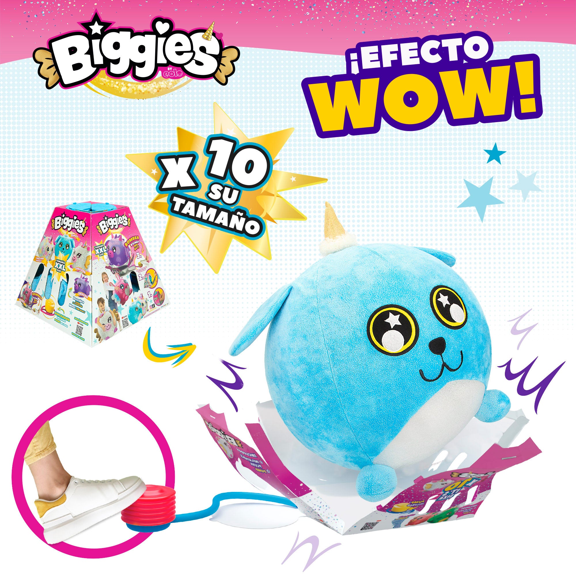 Cão de peluche insuflável Biggies XXL