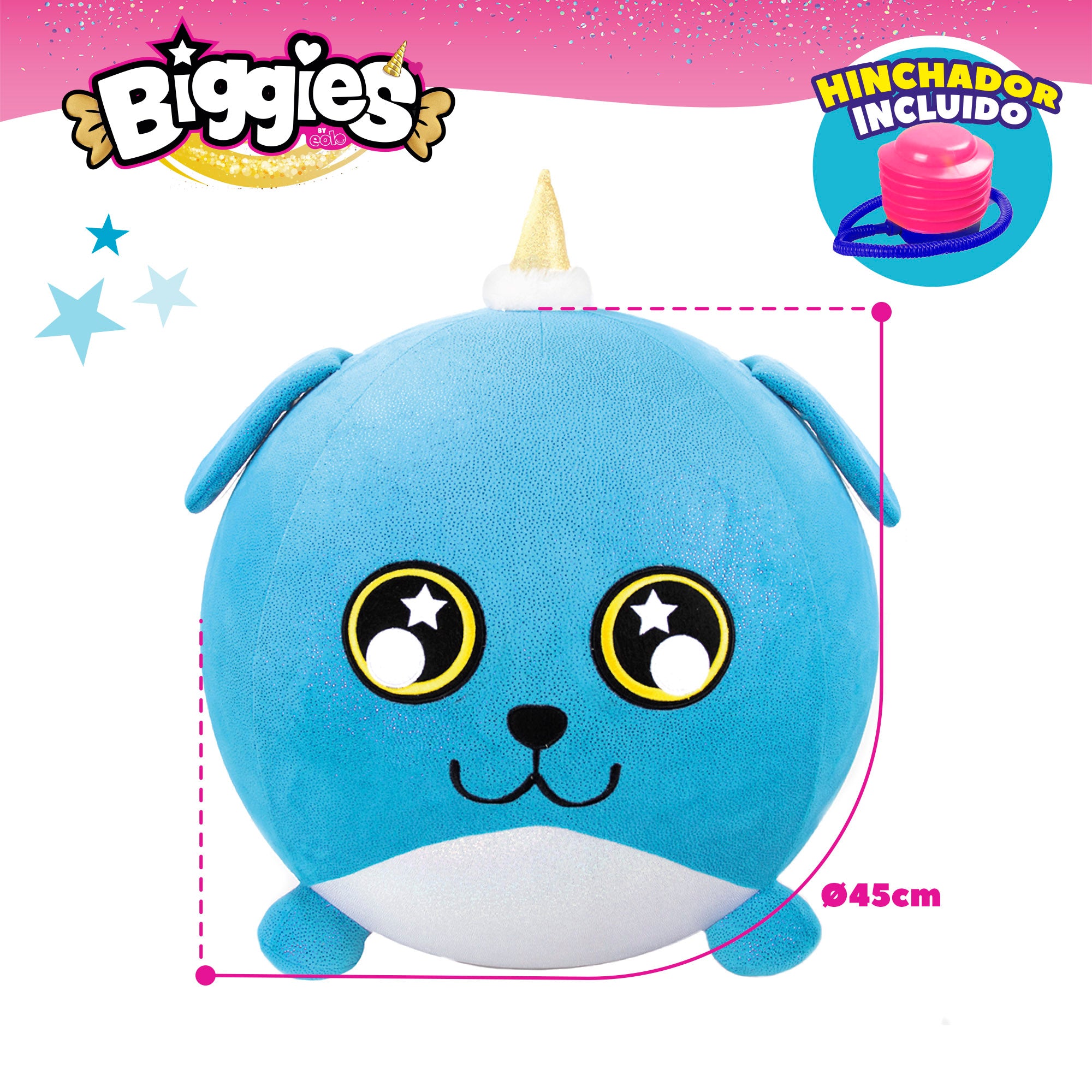 Cão de peluche insuflável Biggies XXL