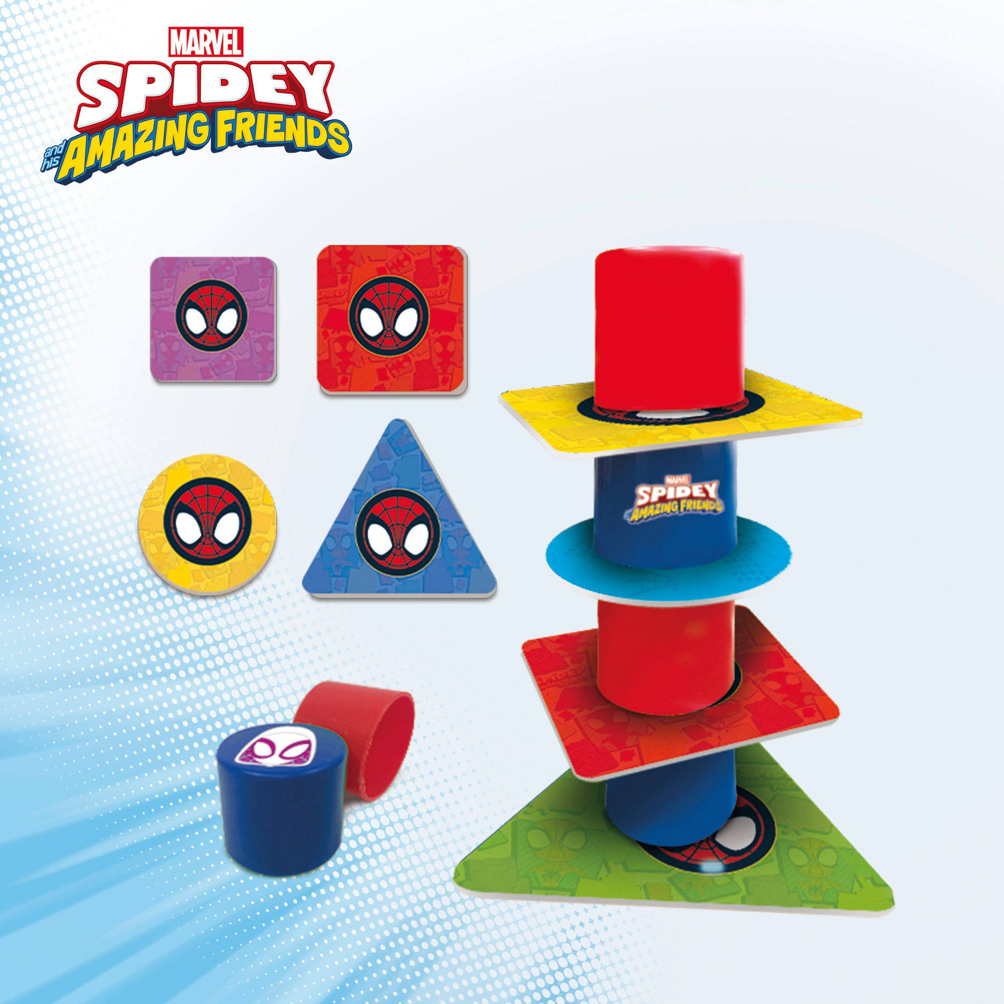 Jogo de tabuleiro 10 em 1 do Homem-Aranha e a sua equipa de super-heróis