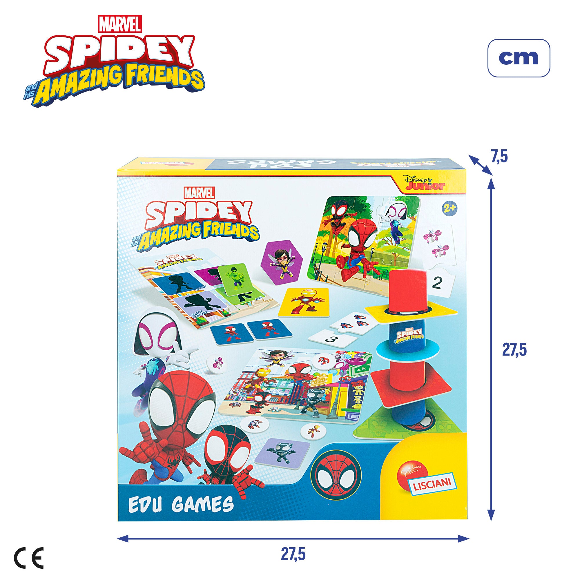 Jogo de tabuleiro 10 em 1 do Homem-Aranha e a sua equipa de super-heróis