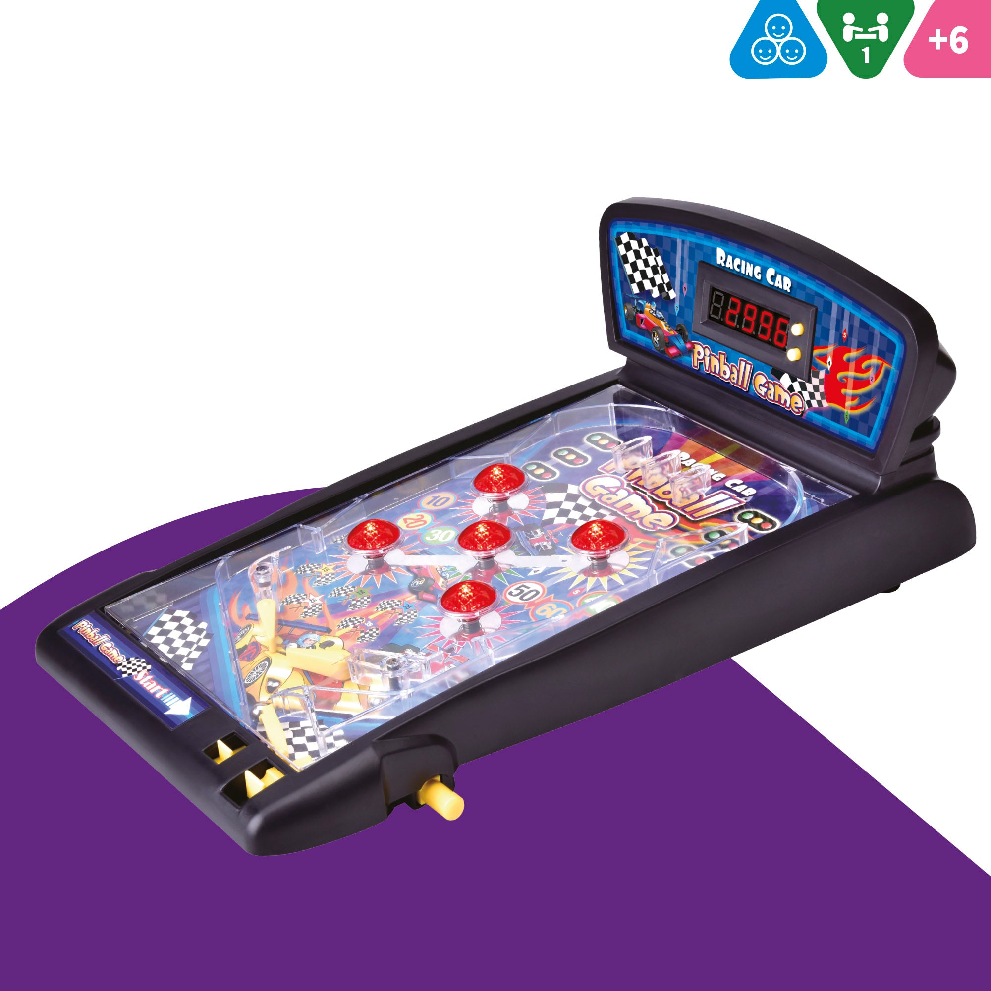 Máquina de Pinball de Mesa com Placar Digital, Luz e Som CB Games