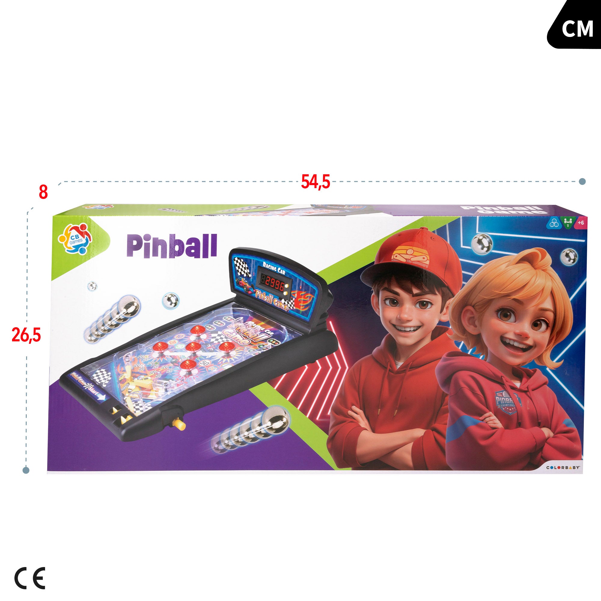 Máquina de Pinball de Mesa com Placar Digital, Luz e Som CB Games