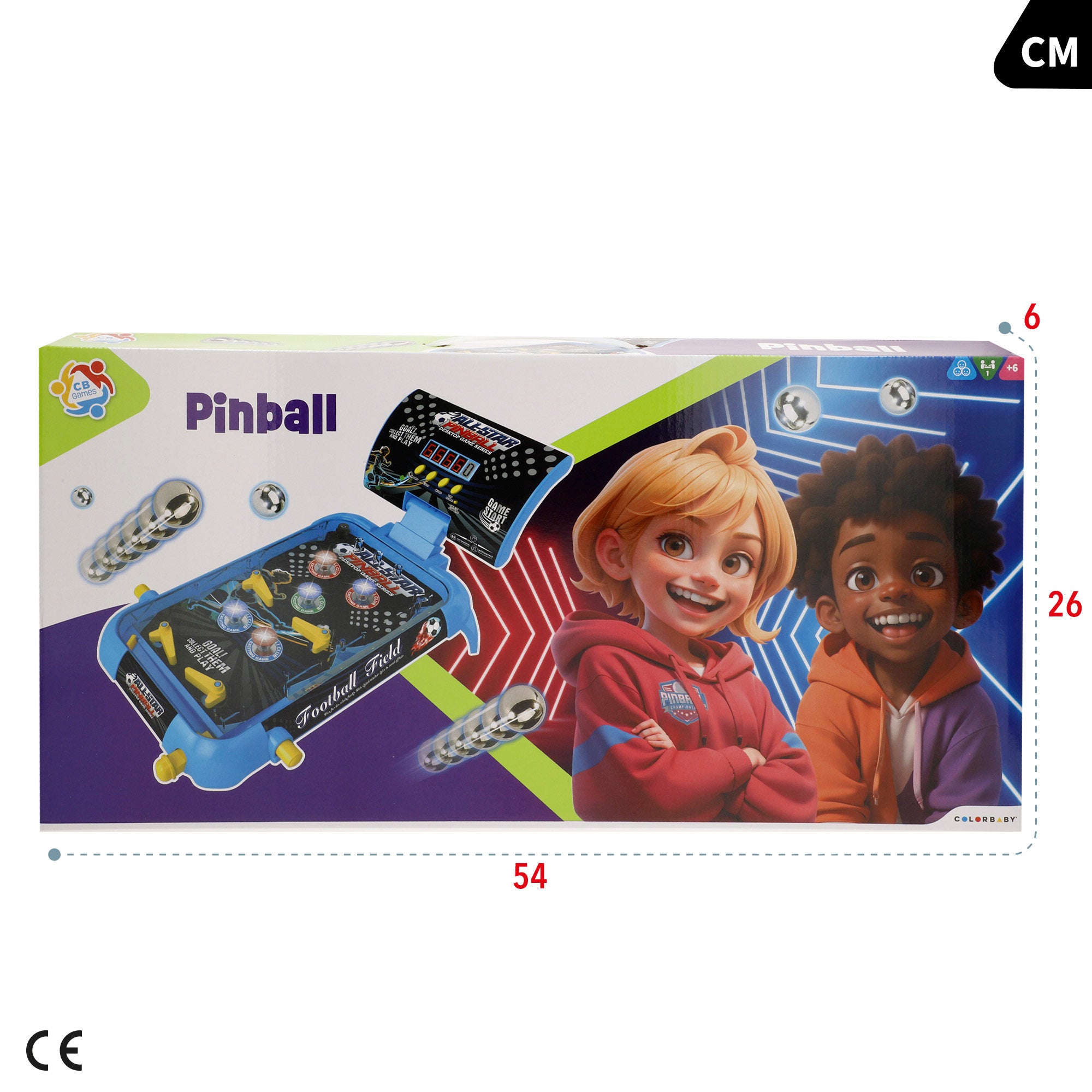 All Star Pinball com marcador digital, luzes e sons da CB Games