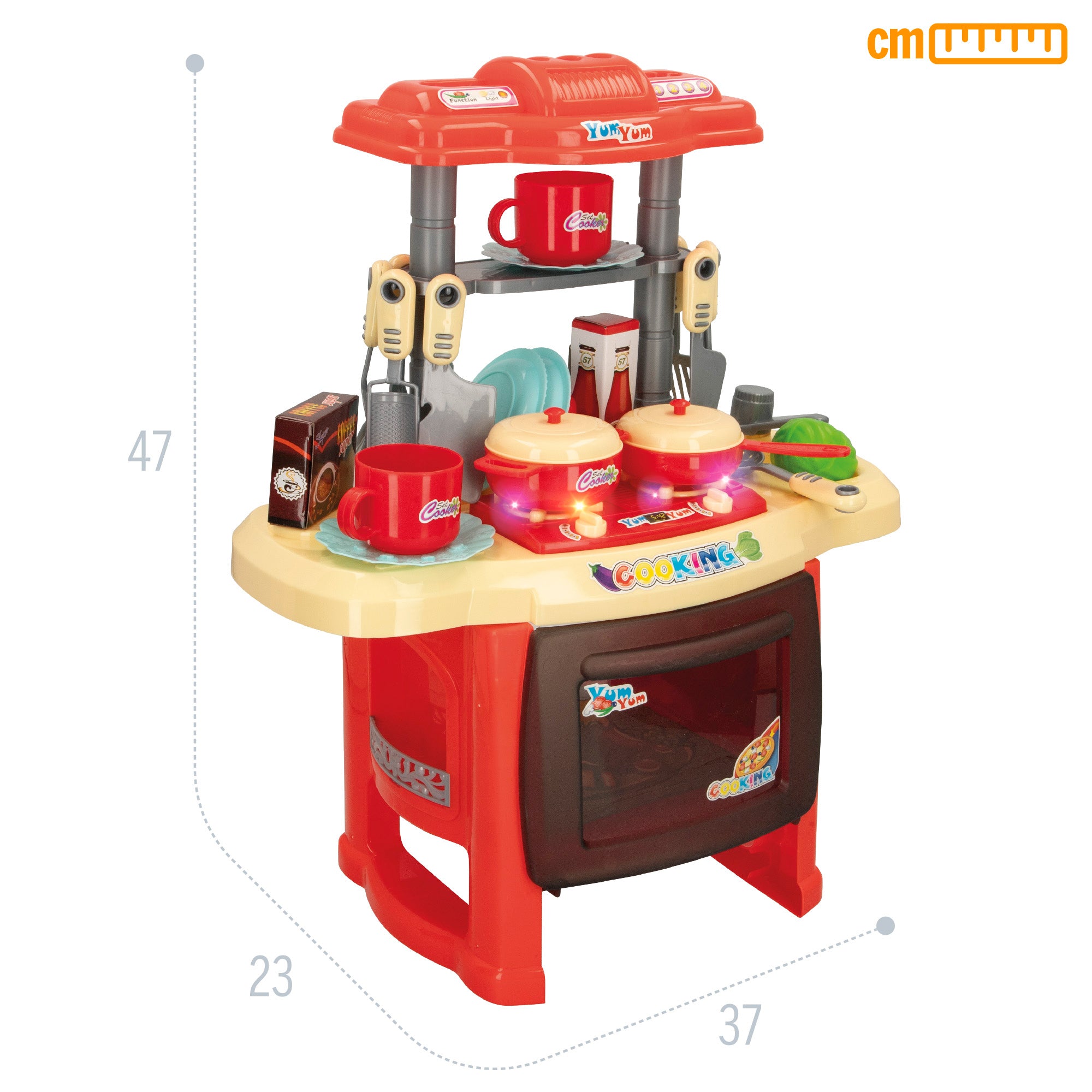 Mini Cozinha Elétrica My Colors com Luz e Som e 20 Acessórios