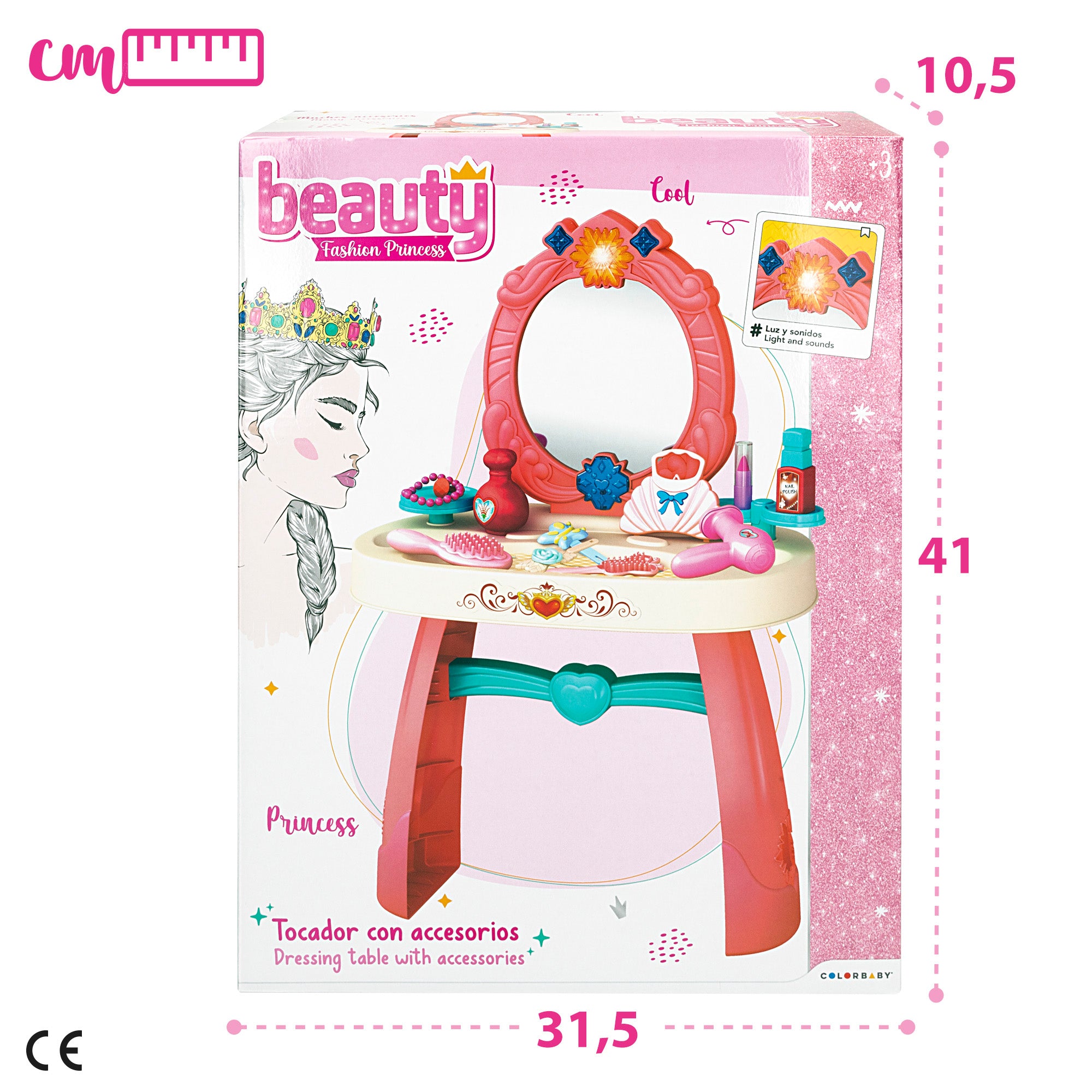 Toucador infantil com acessórios, luz e som - Beleza, Moda e Princesa