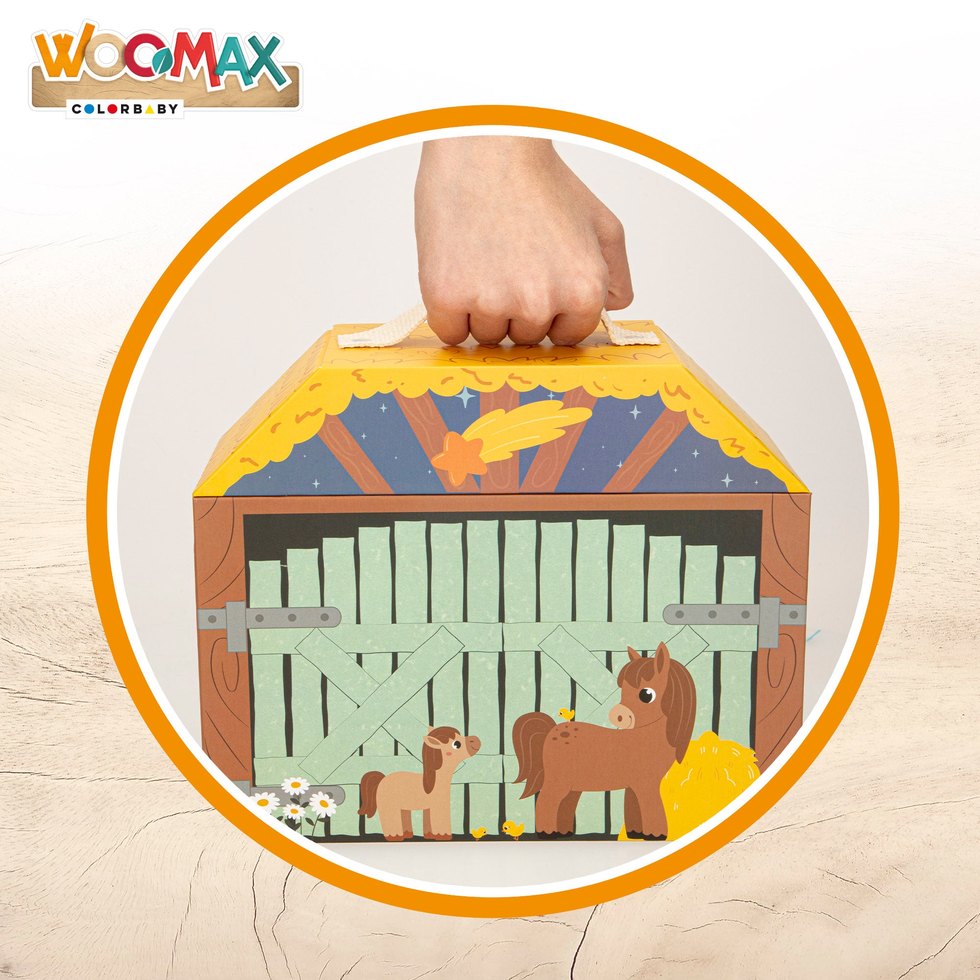 Presépio de madeira WOOMAX, 15 peças