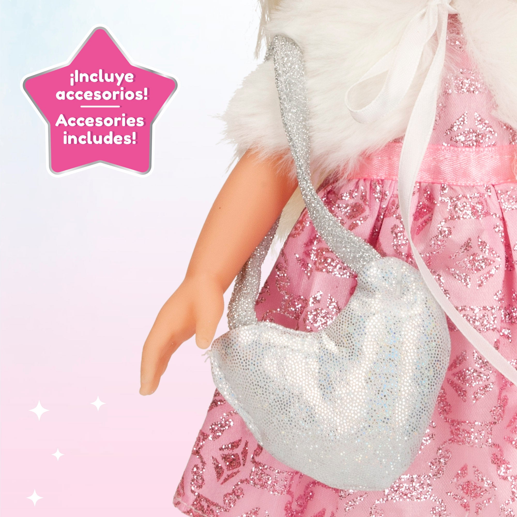 Boneca Mara de 32 cm com pente e acessórios