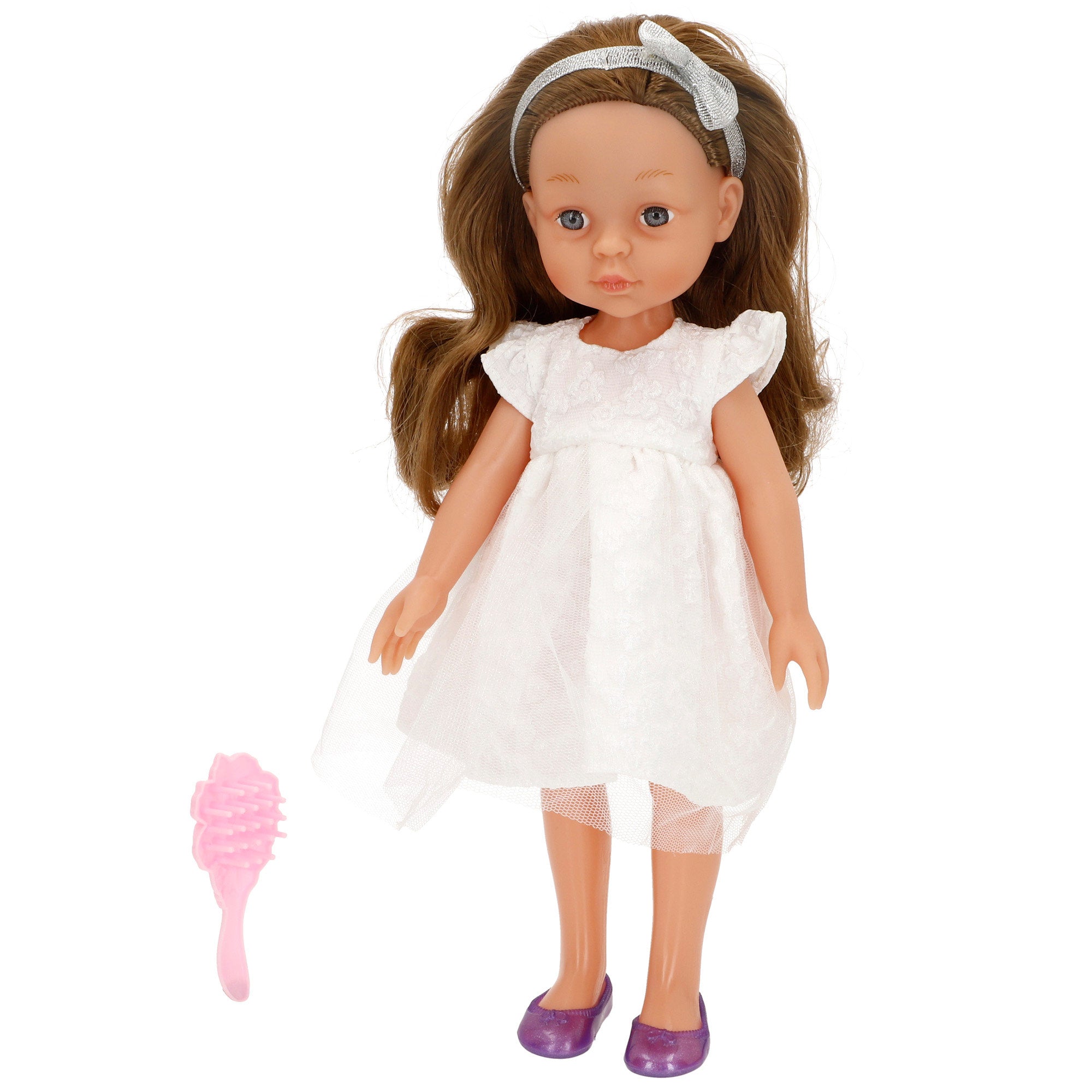 Boneca de festa Mara de 32 cm com pente