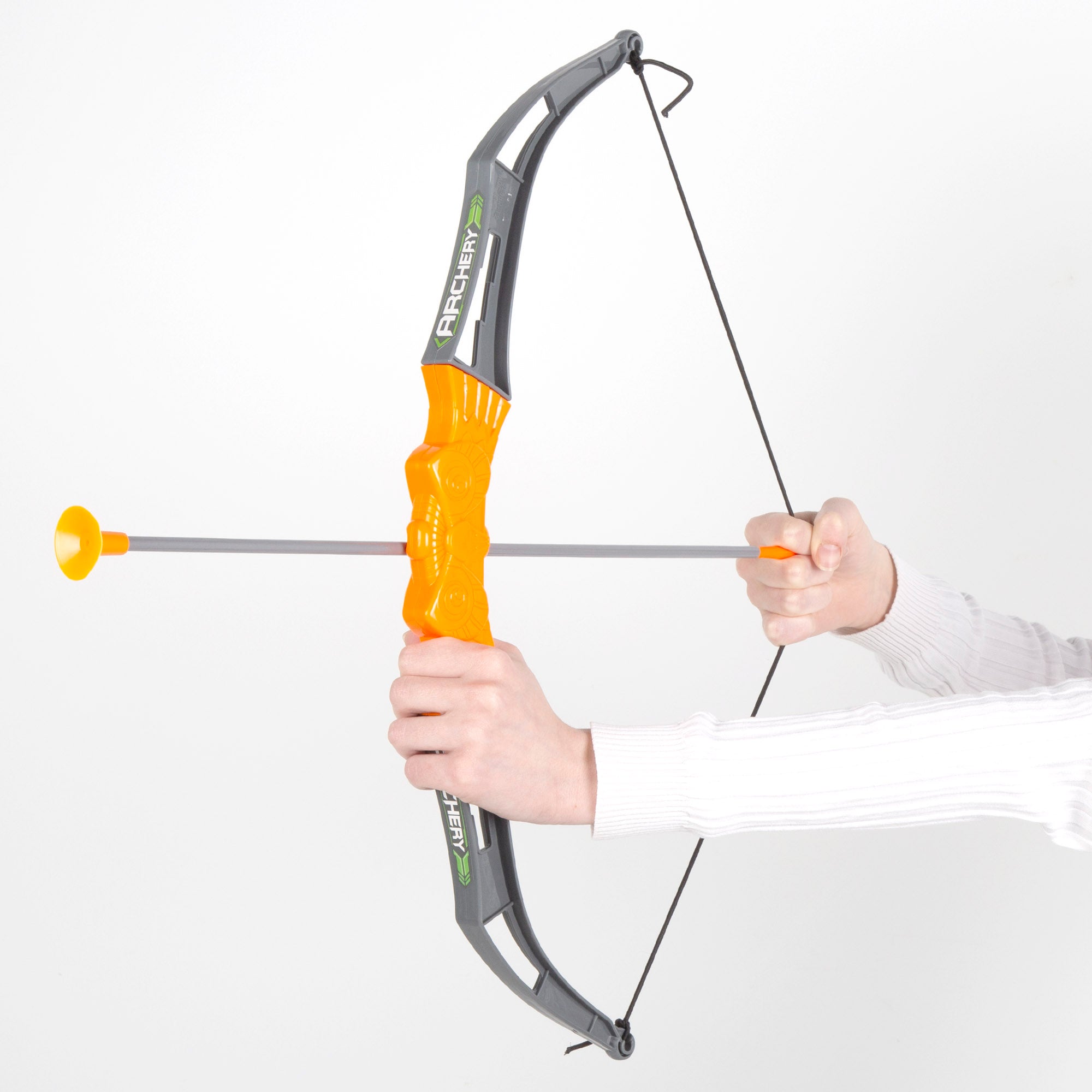 Arco e flecha Warriors de 50 cm com alvos e estojo.