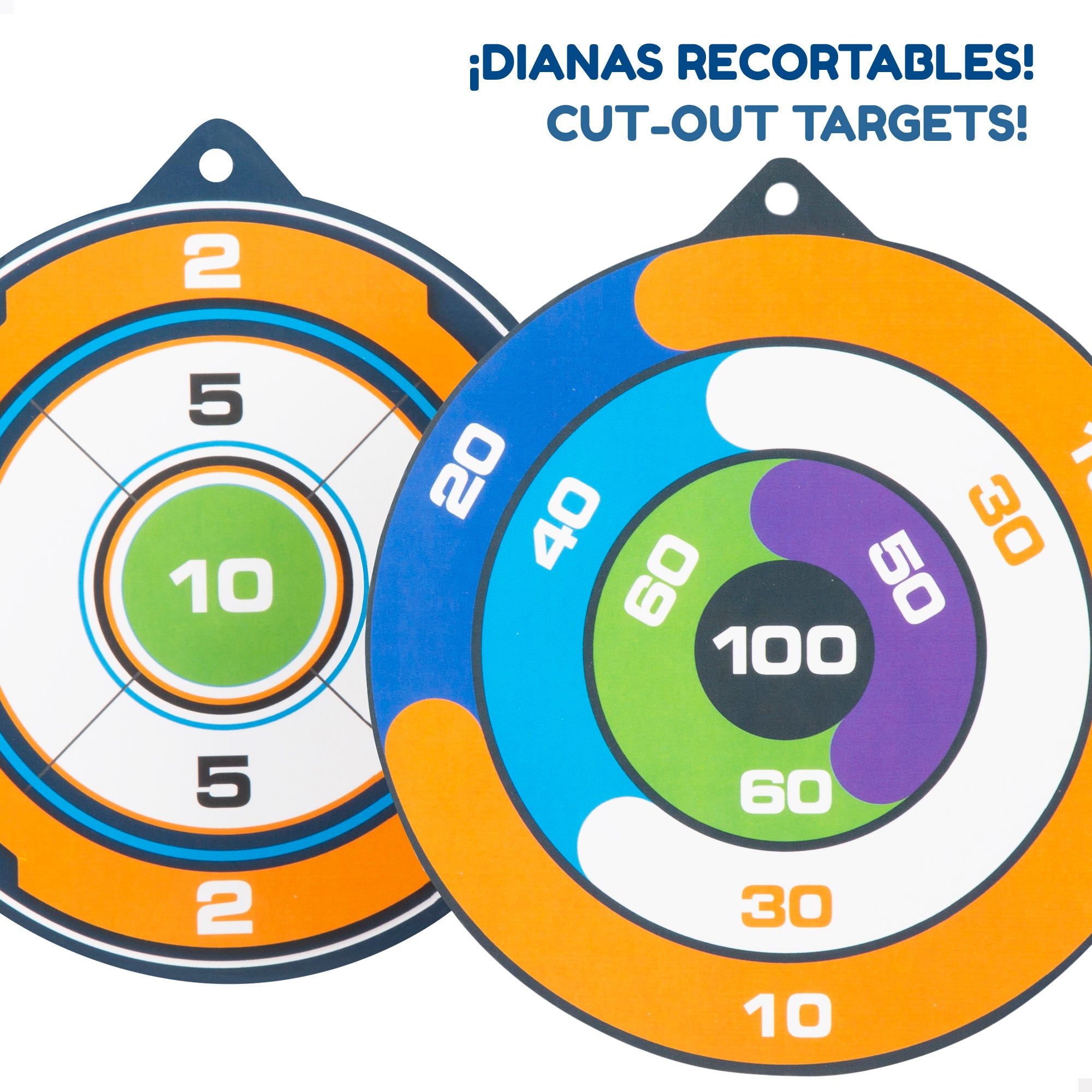 Arco e flecha Warriors de 50 cm com alvos e estojo.