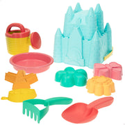 Conjunto de brinquedos de praia com balde e acessórios. Colorido Praia